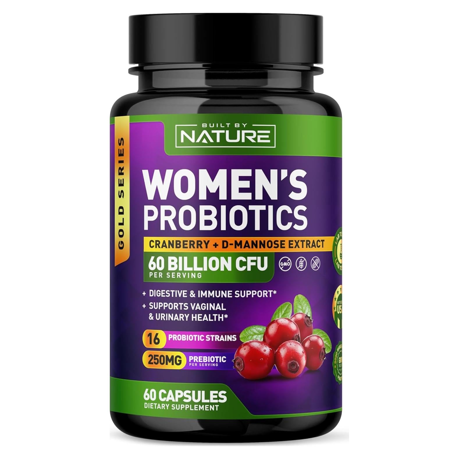 Probioticos para Mujeres Built By Nature 60 Mil Millones 60 Capsulas