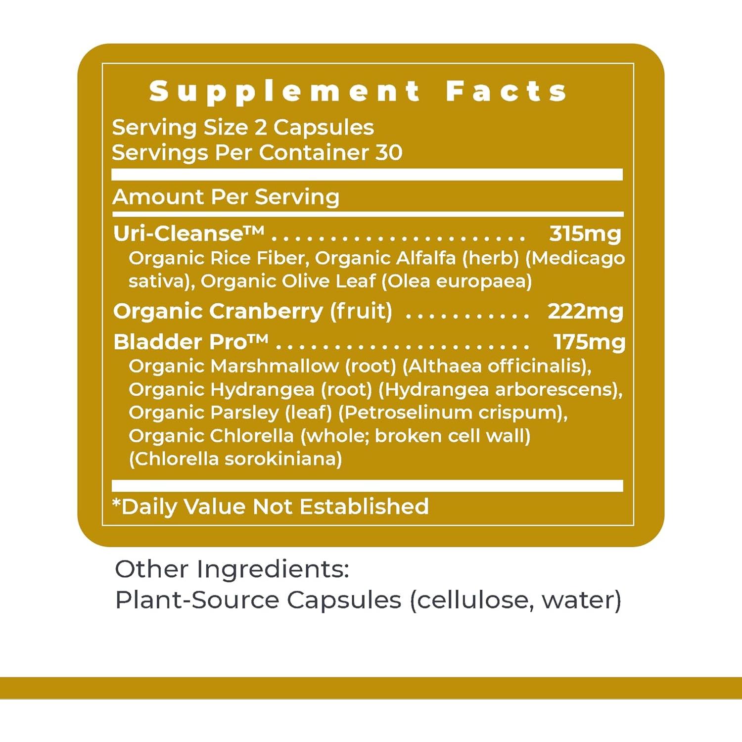 Suplemento de Salud de la Vejiga Premier Research Labs - 60 Cápsulas Vegetarianas con Arándano y Malvavisco