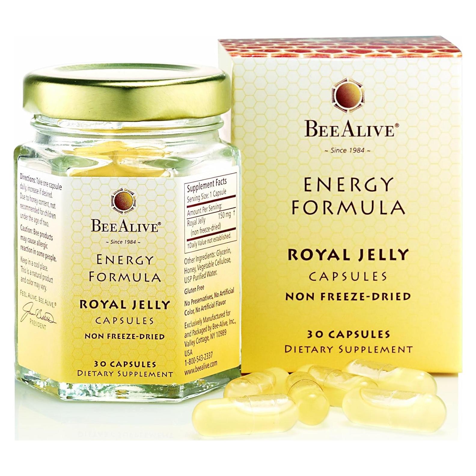 Cápsulas de Jalea Real Fresca BeeAlive 150mg 30 Unidades