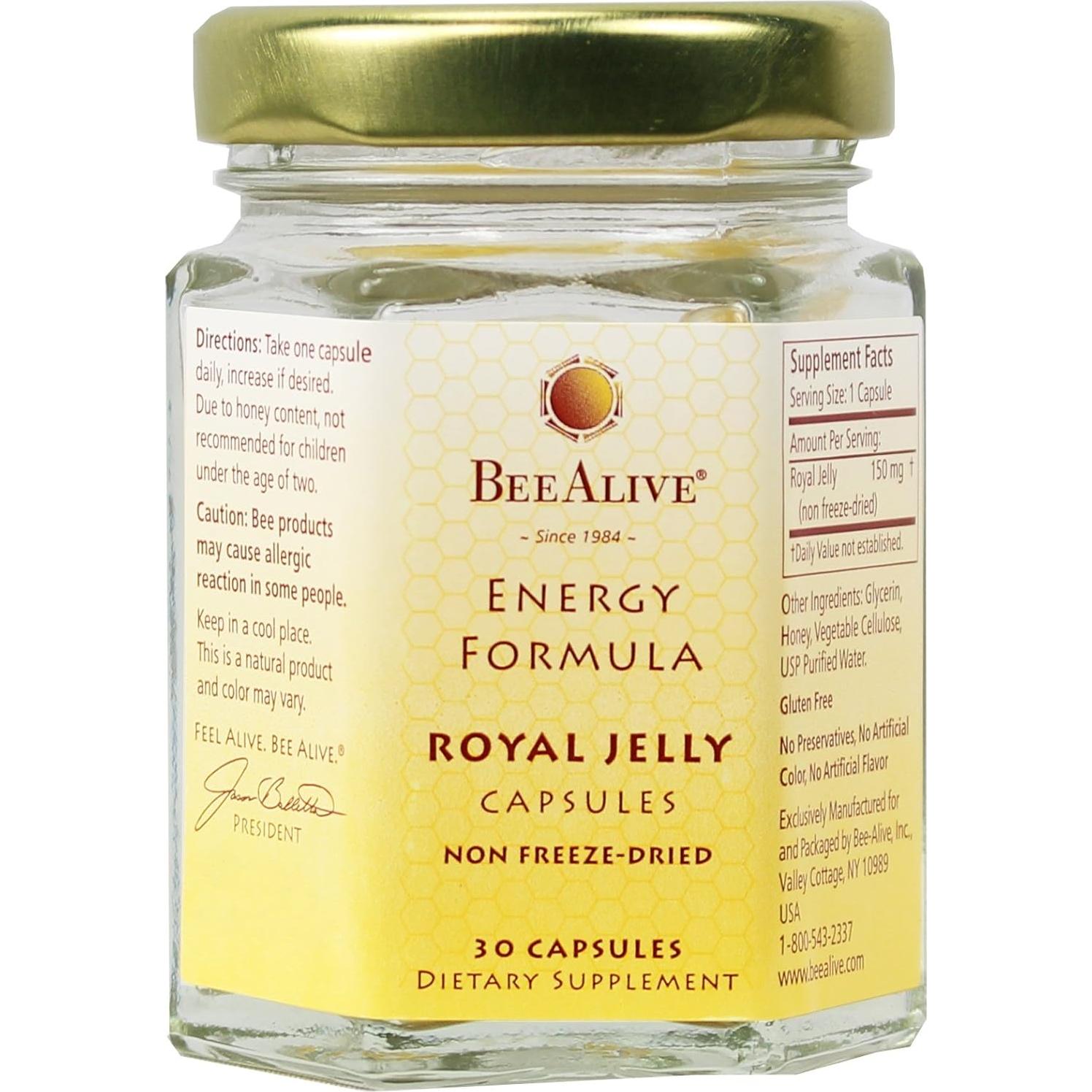 Cápsulas de Jalea Real Fresca BeeAlive 150mg 30 Unidades