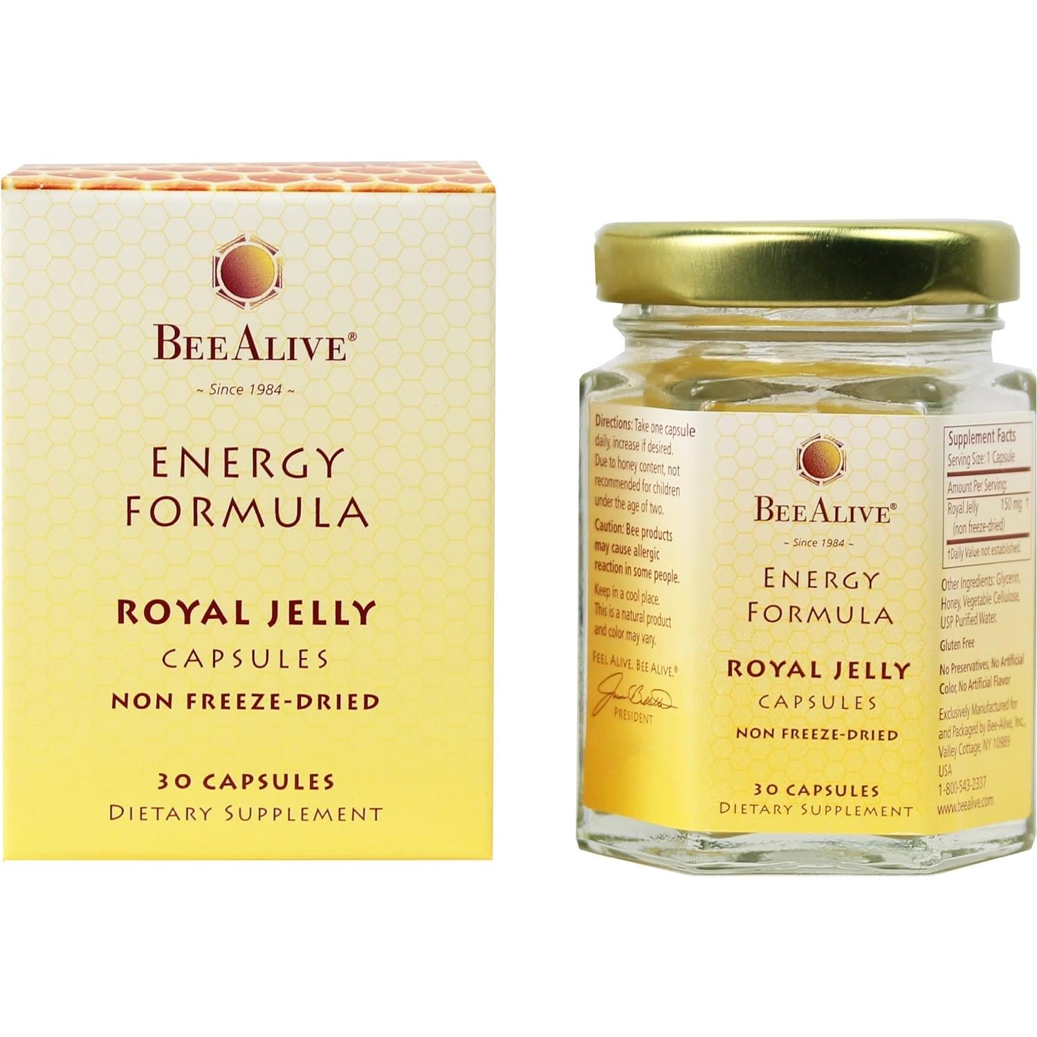 Cápsulas de Jalea Real Fresca BeeAlive 150mg 30 Unidades