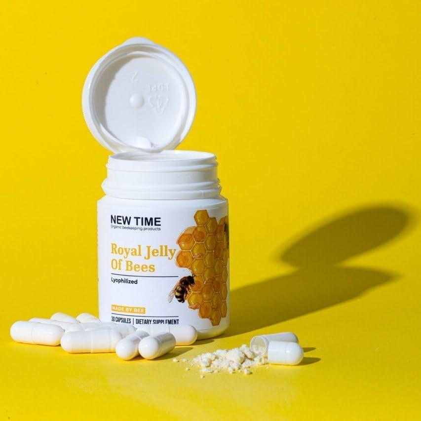 Cápsulas de Jalea Real Orgánica New Time - Suplemento 30 Días