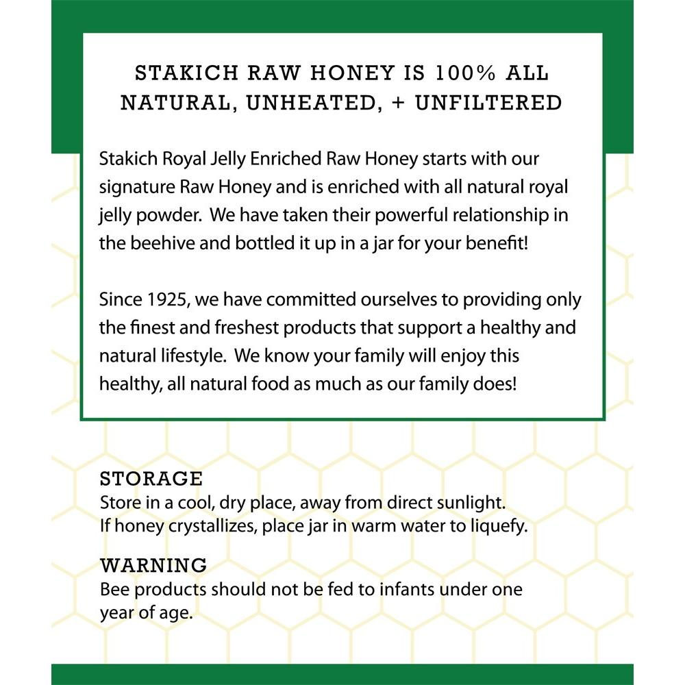 Miel Cruda Stakich 1134g - Enriquecida con Jalea Real Natural