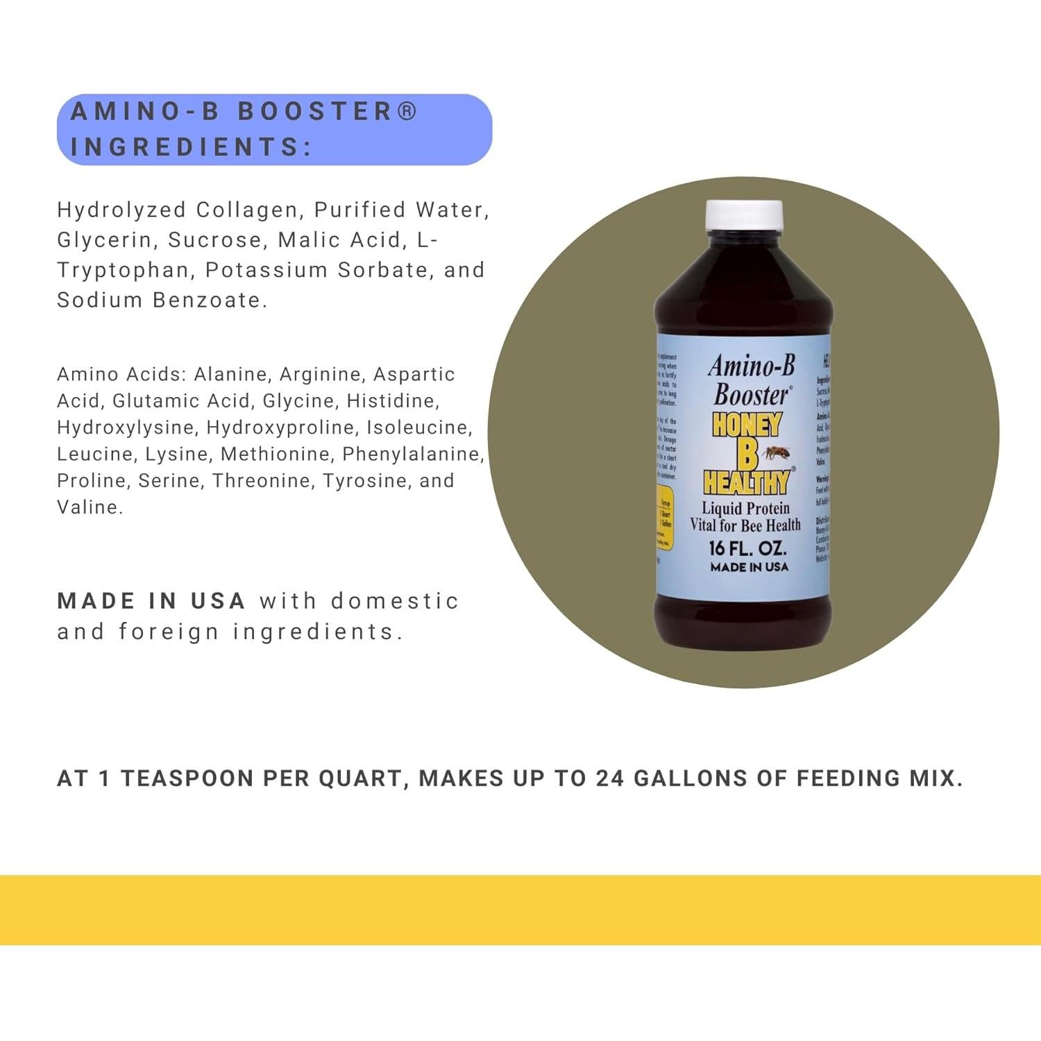 Amino-B Booster 473 ml - Proteína Líquida para Abejas