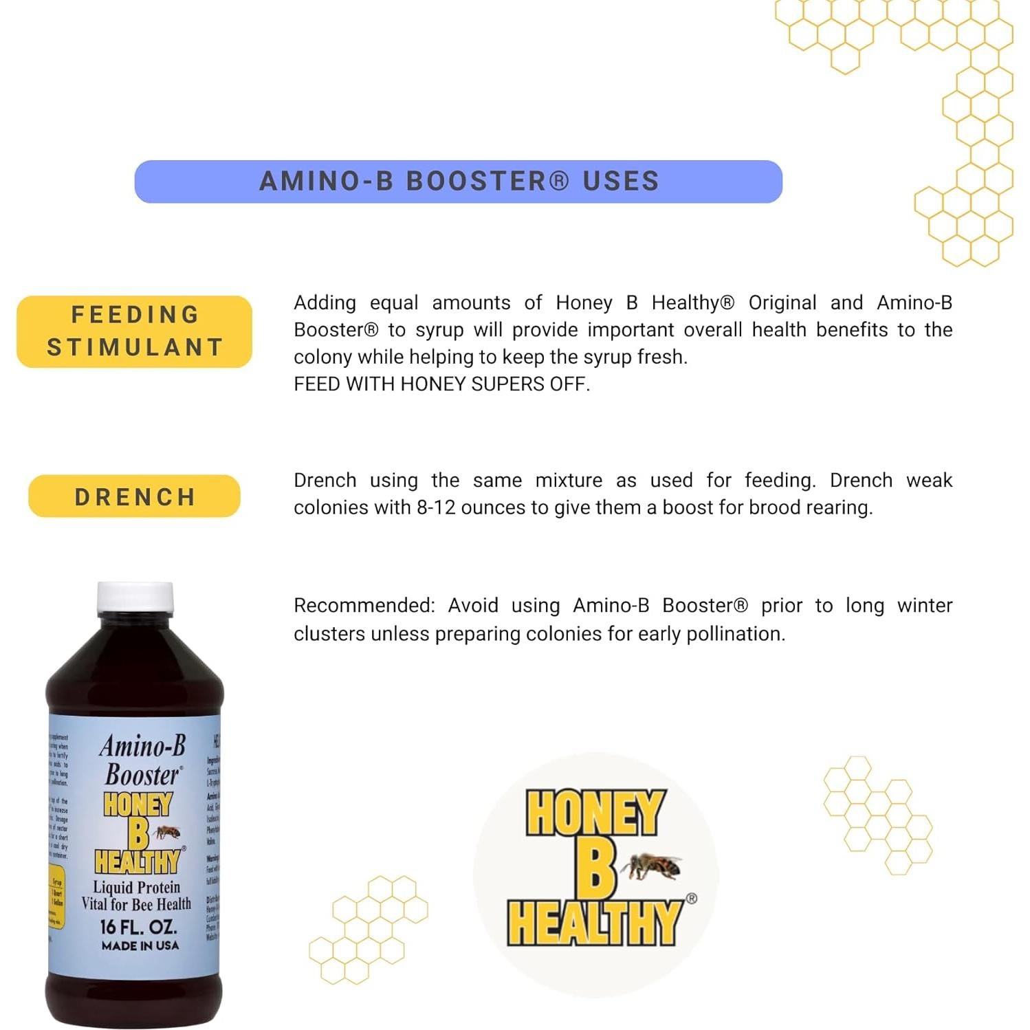 Amino-B Booster 473 ml - Proteína Líquida para Abejas
