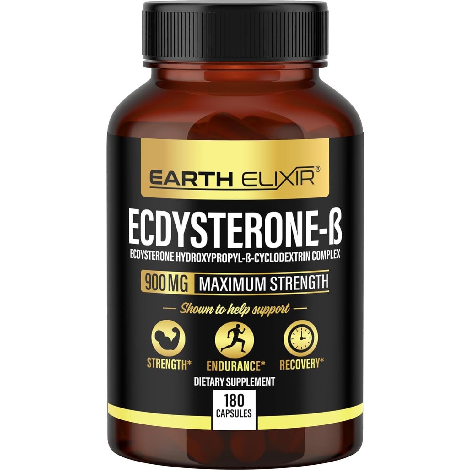 Suplemento de Ecdisterona Earth Elixir 900mg 180 Cápsulas