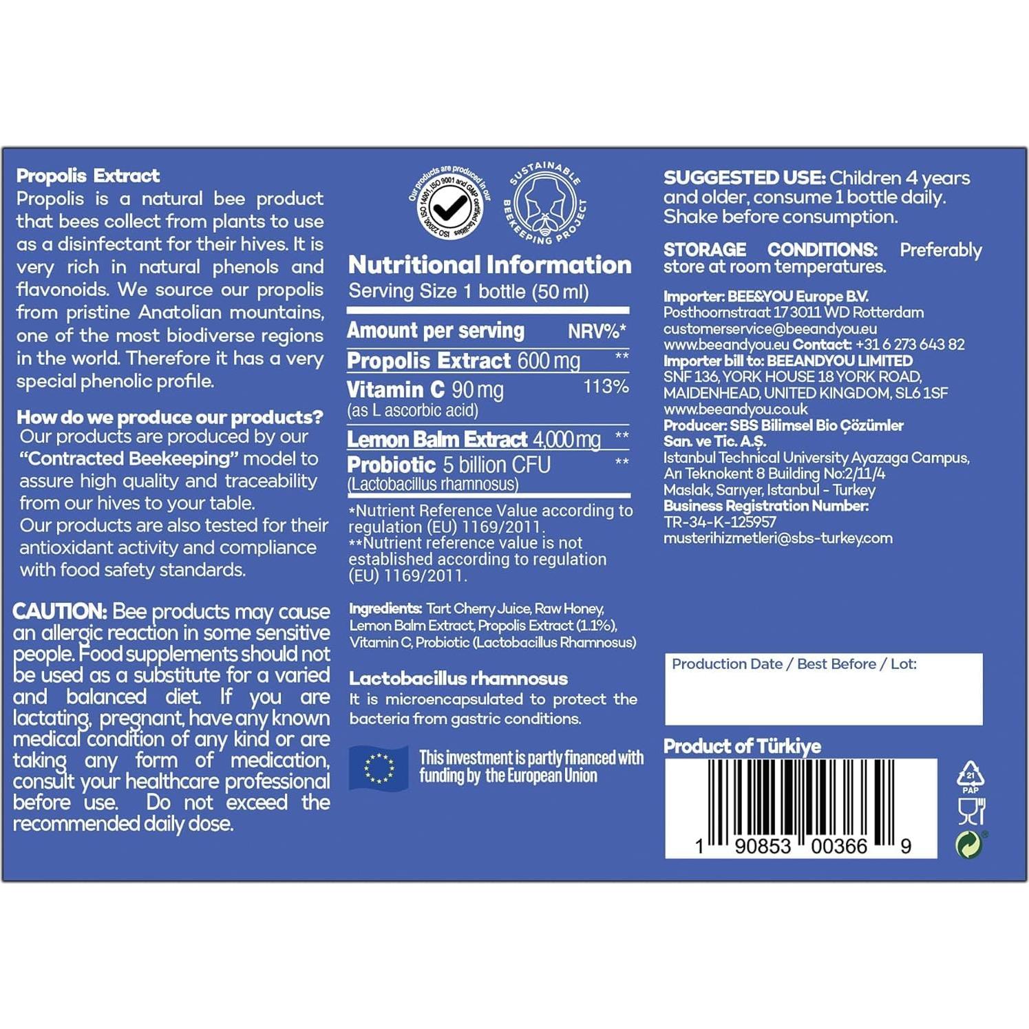 Bee and You Propolis Kids Inmunidad Noche 50 ml - Cereza