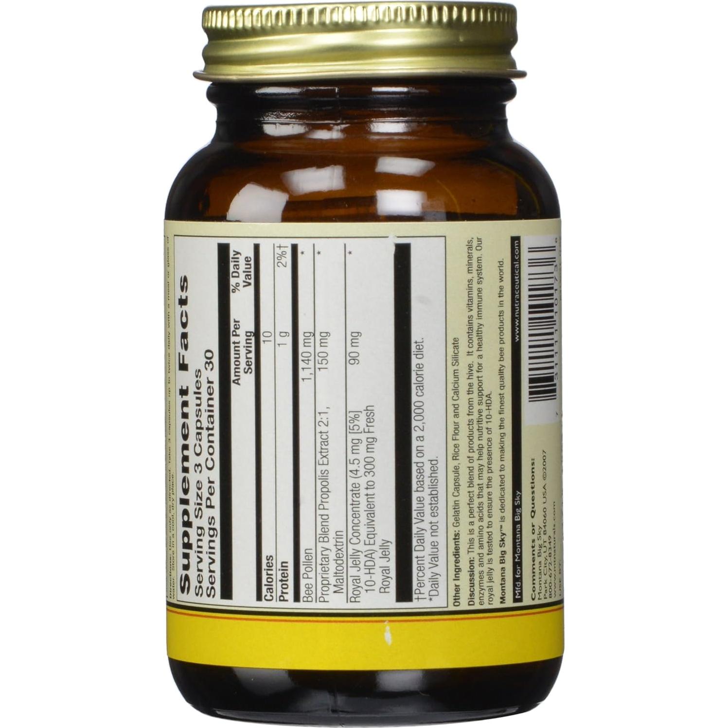 Cápsulas de Polen de Abeja Montana Big Sky - 90 Contenido