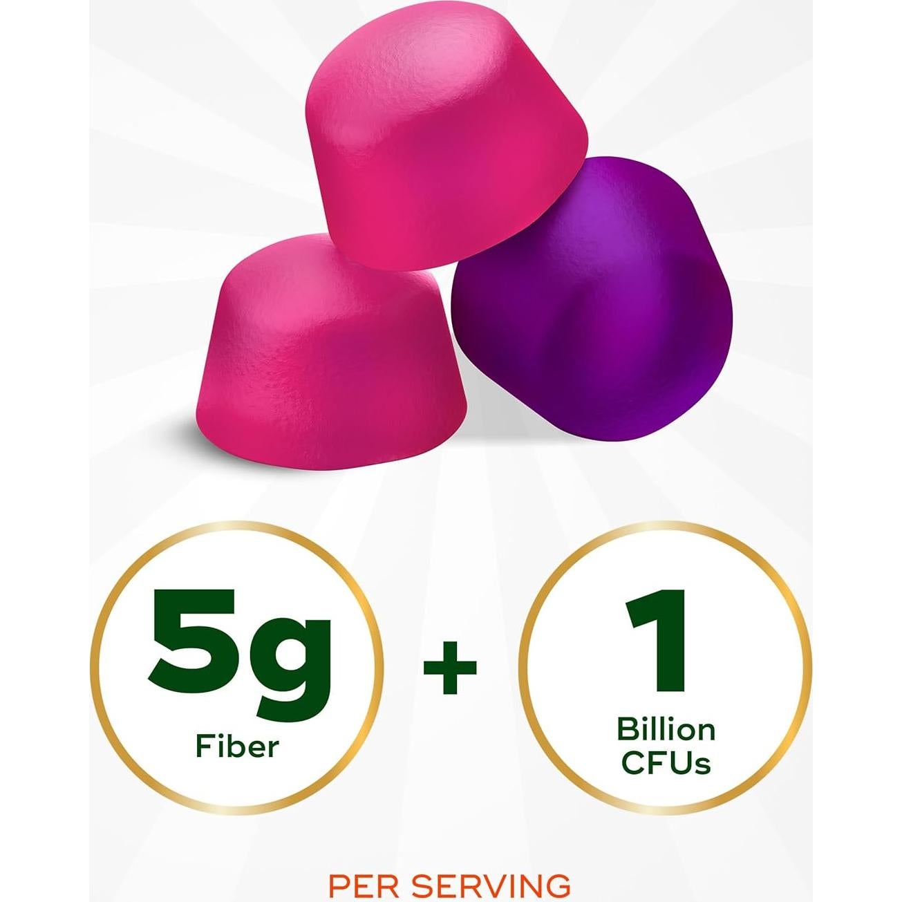 Gominolas Probioticas Align + Fibra 90 Unidades Sabor Fresa Kiwi