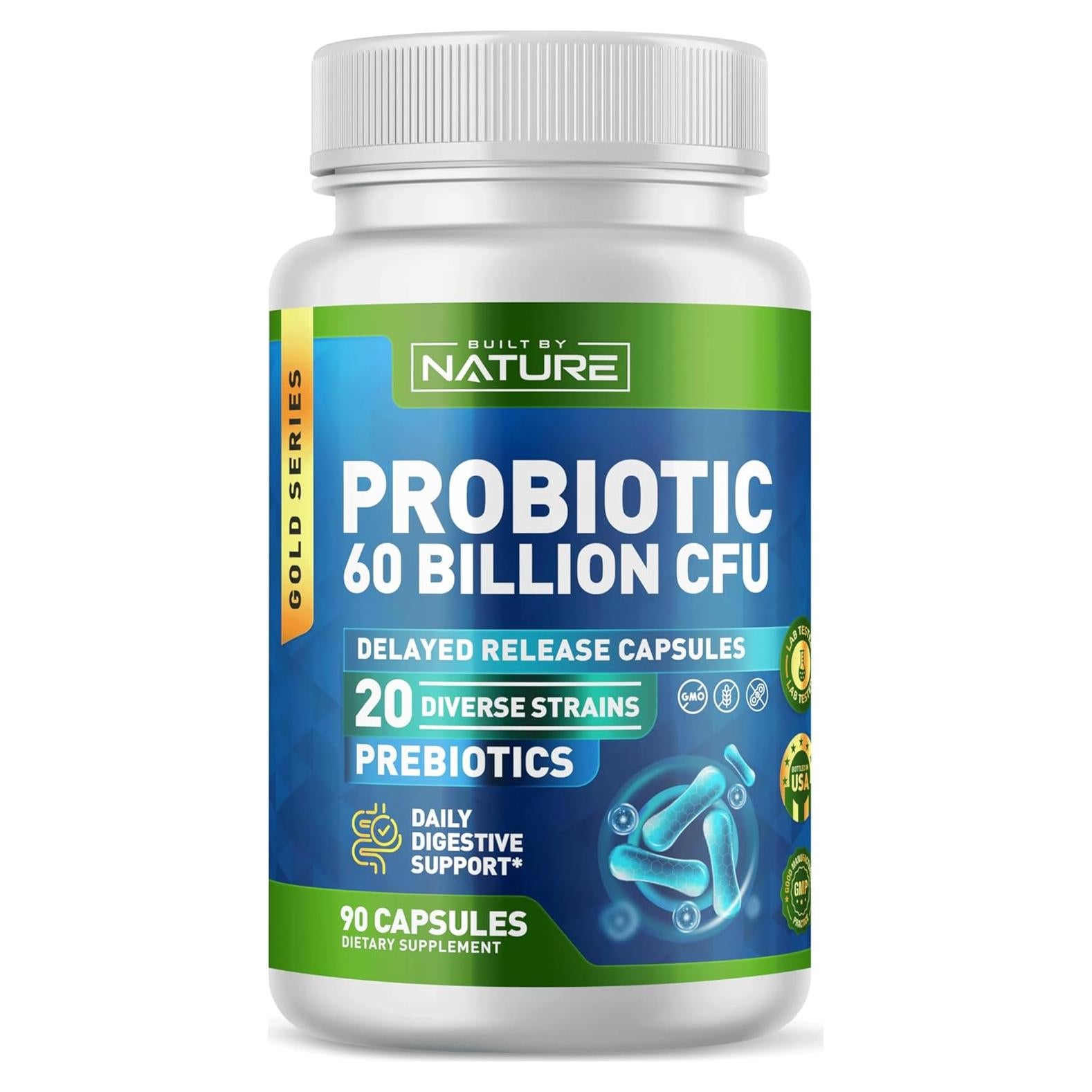 Probiotico Built By Nature 60 Mil Millones CFU 90 Capsulas