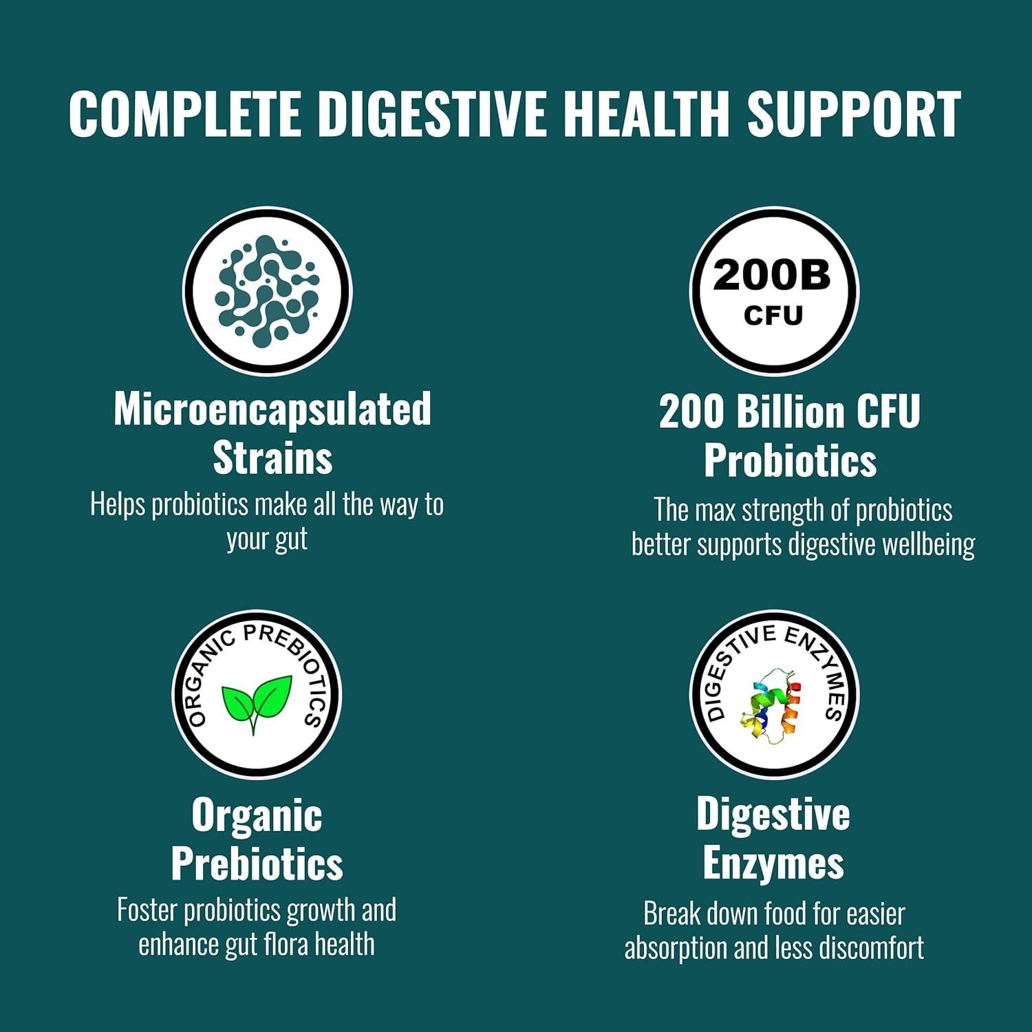 Probioticos UpNourish 200B CFU - 60 Cápsulas Veganas