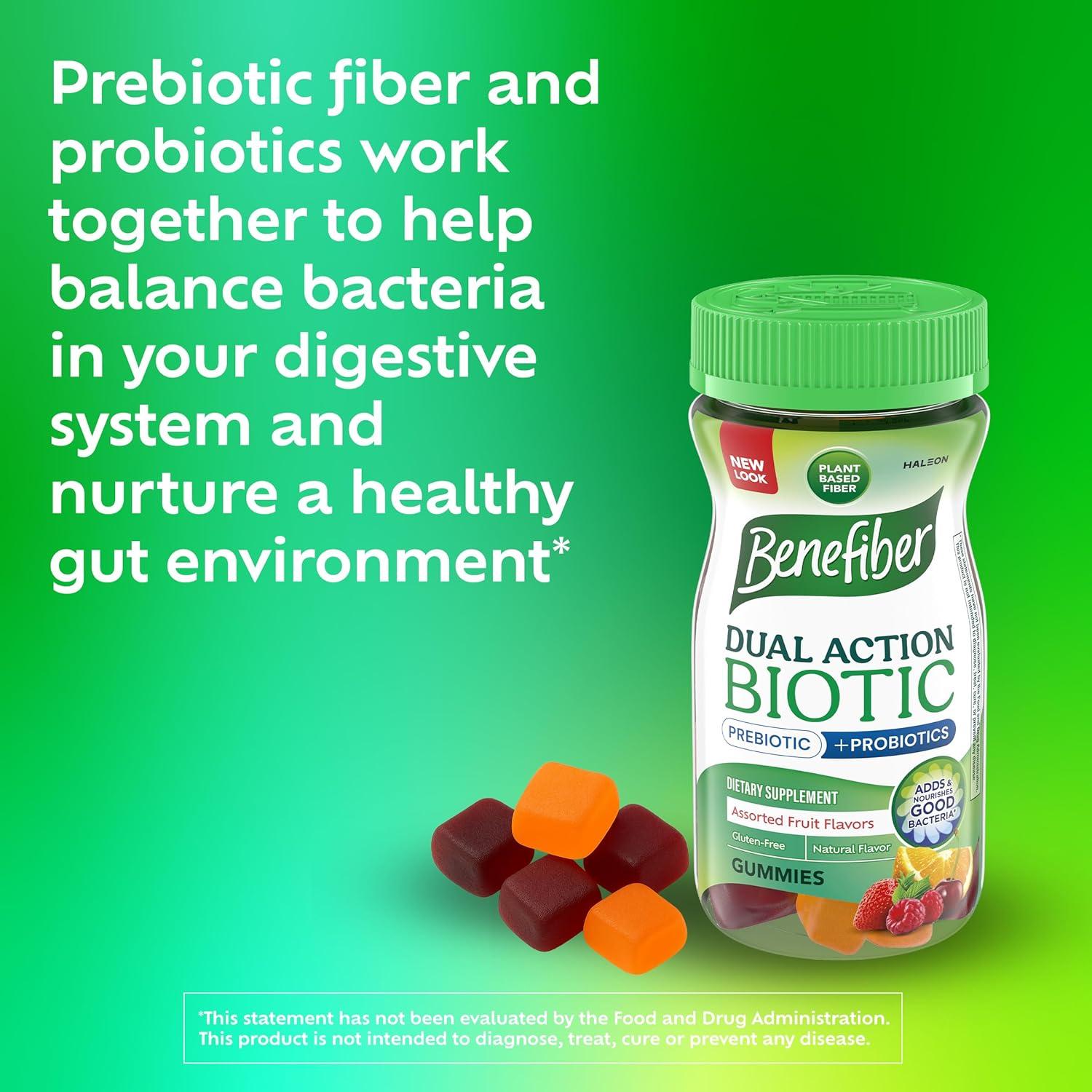 Gomitas de Fibra Prebiótica Benefiber 50 Unidades Sabor Frutas