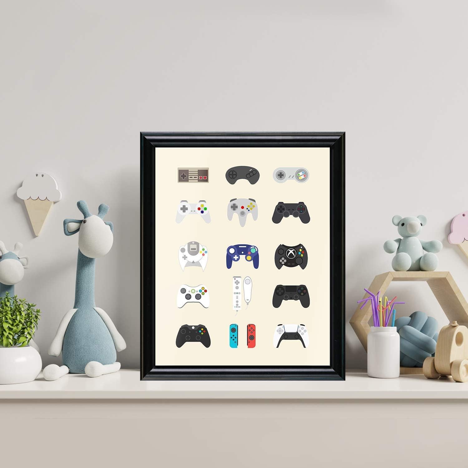 Póster de Videojuegos Retro Simimi Art 20x25 cm con Marco