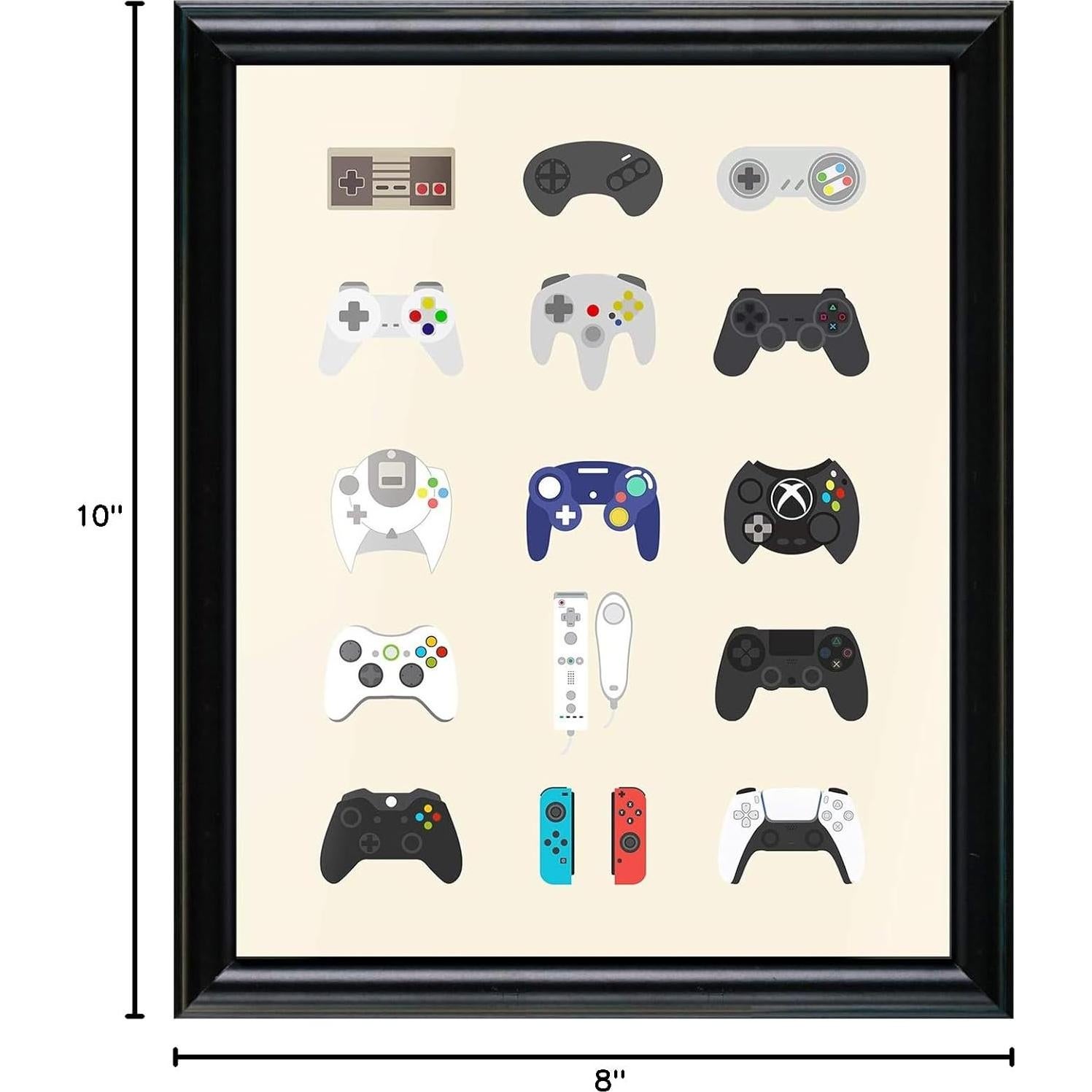 Póster de Videojuegos Retro Simimi Art 20x25 cm con Marco