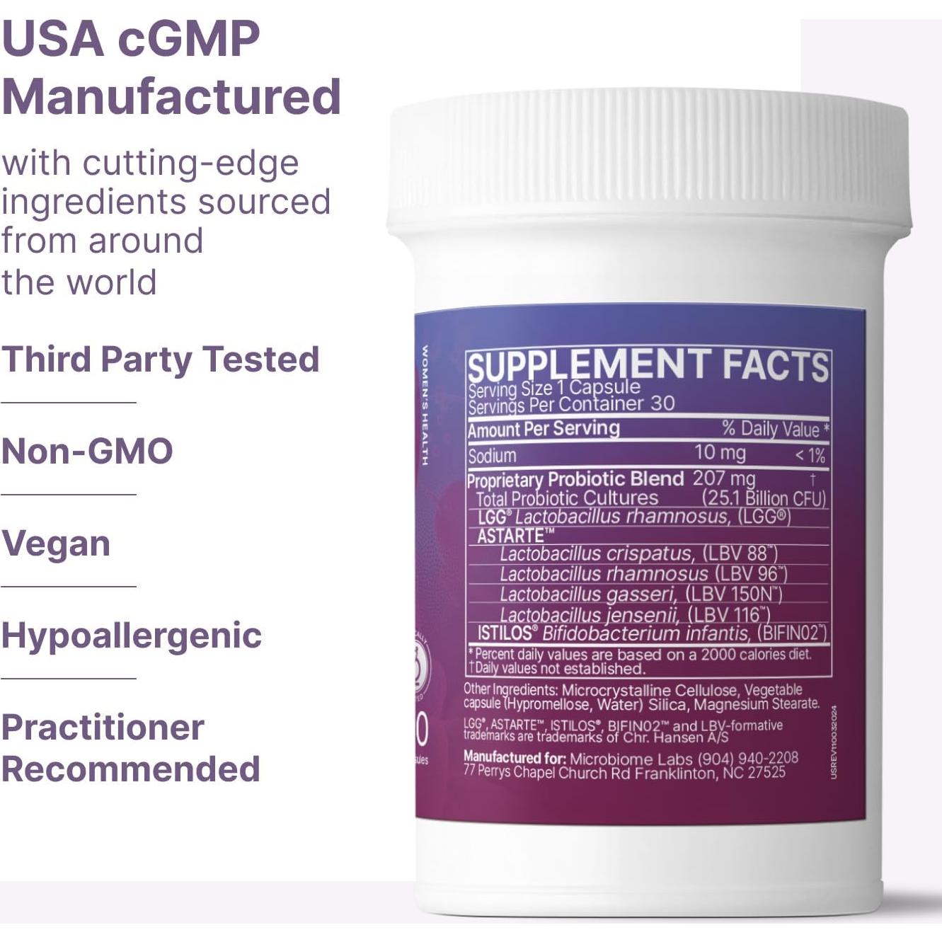 Probioticos Prenatales y Postparto Microbiome Labs 30 Cápsulas