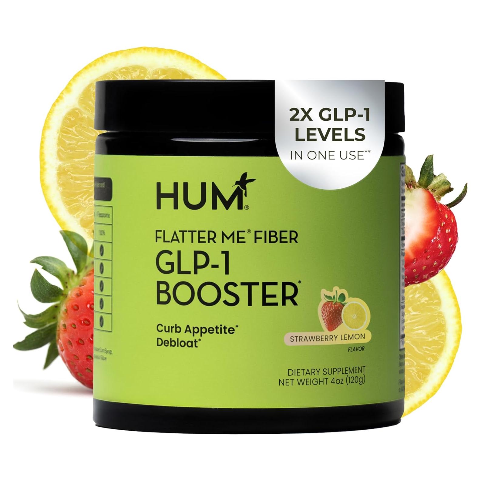 Suplemento de Fibra Flatter Me HUM - 10 Porciones Sabor Fresa Limón