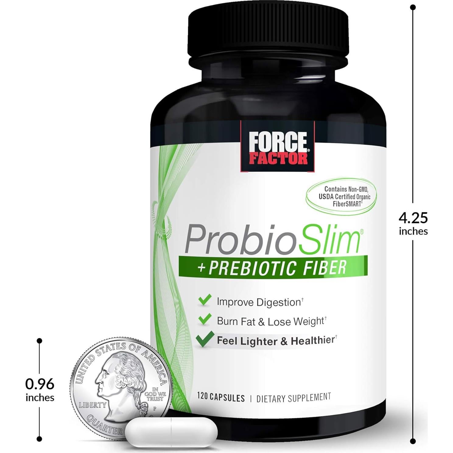 Suplemento ProbioSlim Force Factor 120 Cápsulas Pérdida de Peso