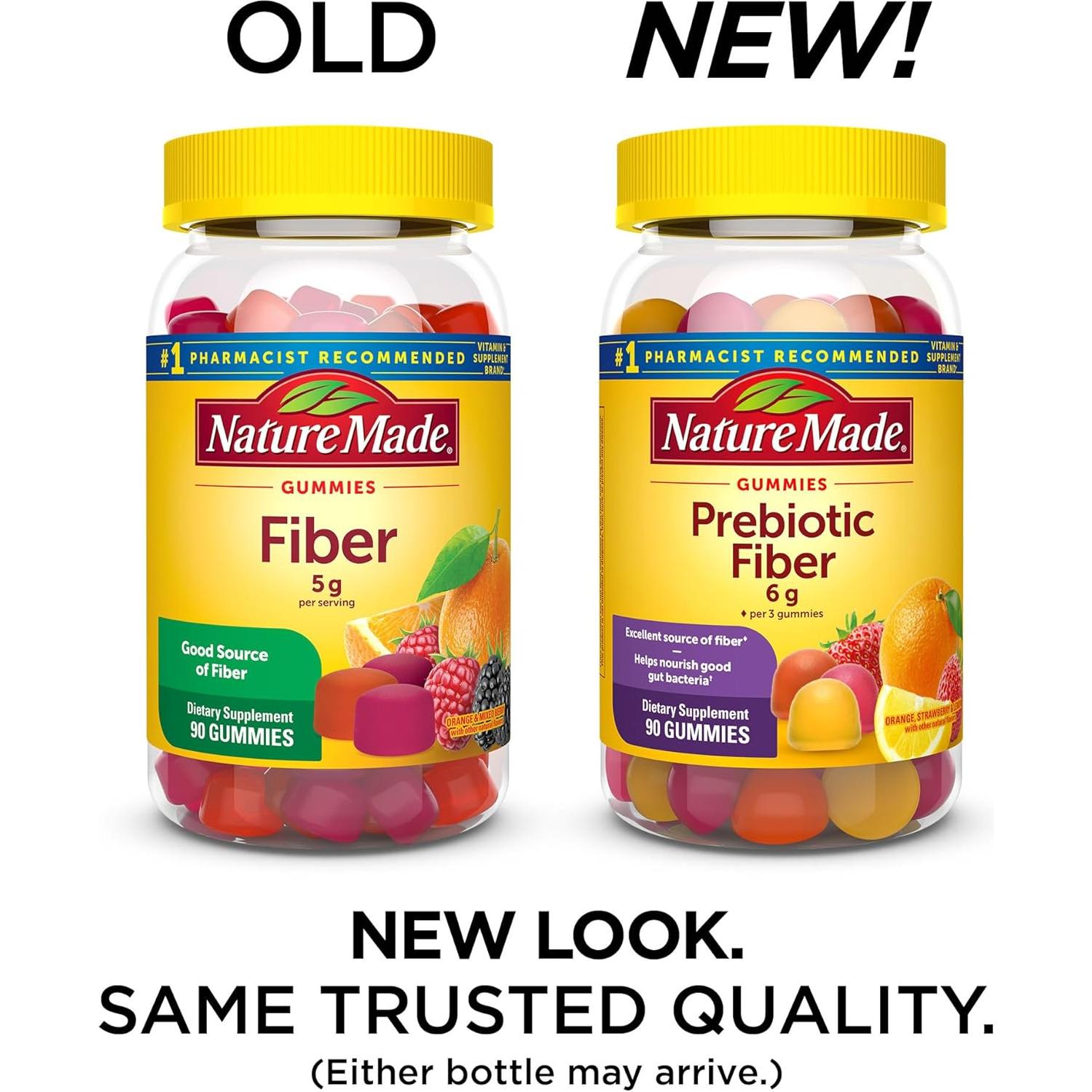 Gomitas de fibra prebiótica Nature Made 90 unidades 6g