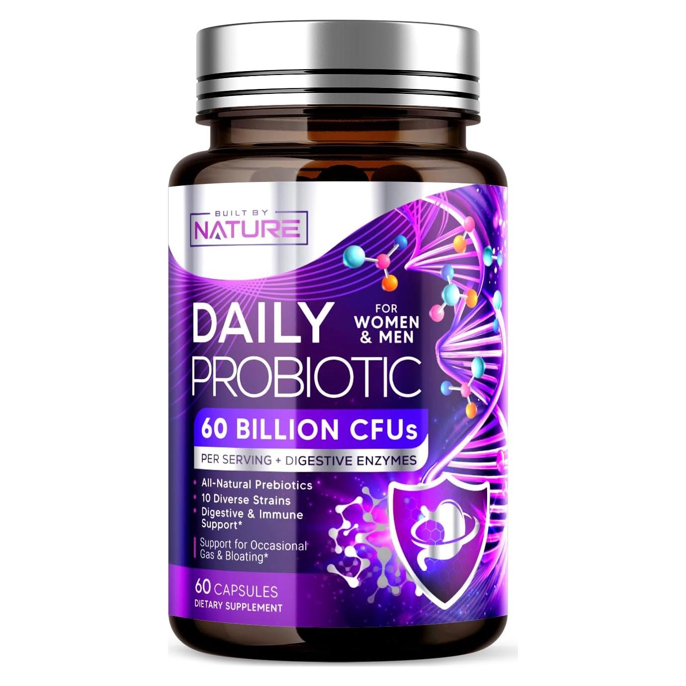Probiotico Construido por Naturaleza 60 Mil Millones CFU 60 Cápsulas