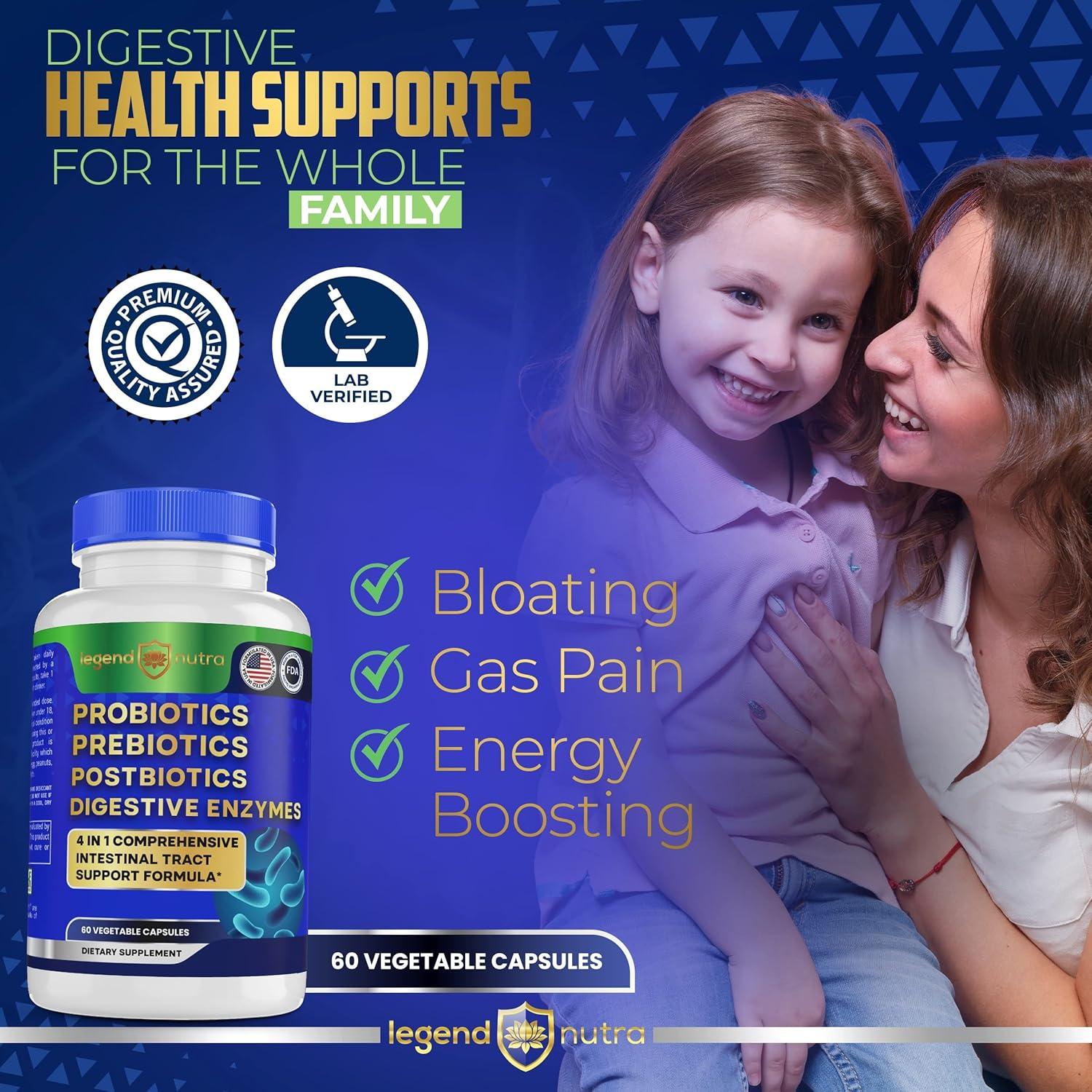 Suplemento Digestivo 4 en 1 Legend Nutra 60 Cápsulas