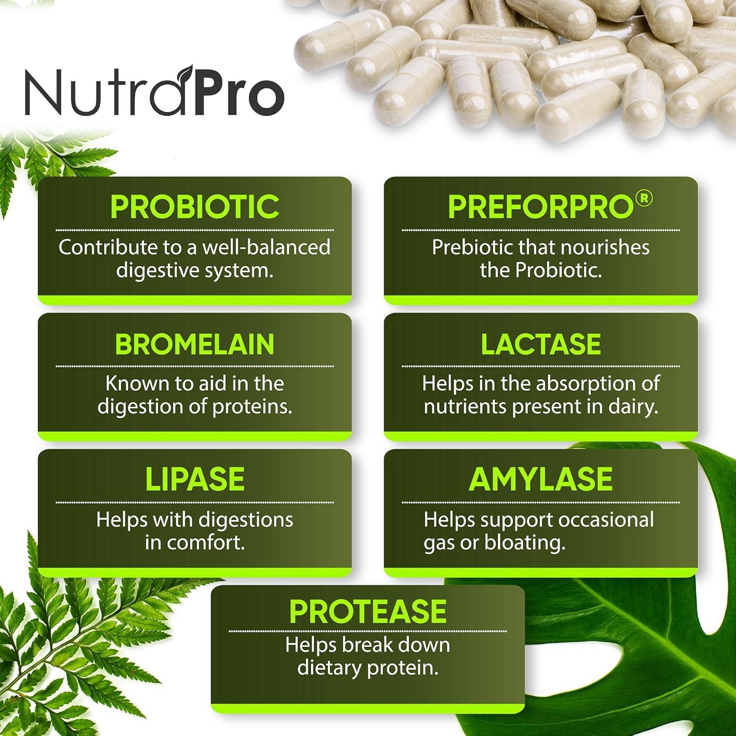 Suplemento Digestivo Completo NutraPro 49.6g Probioticos