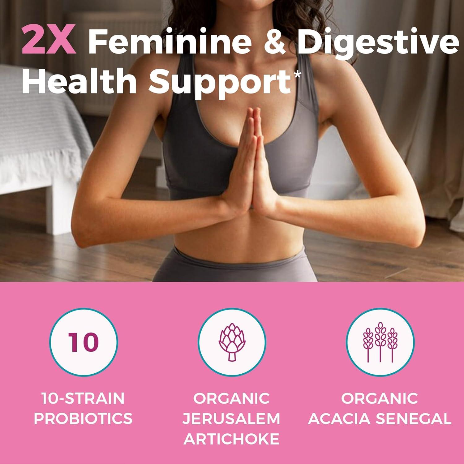 Probioticos para Mujeres NewRhythm 70 Mil Millones CFU 30 Capsulas