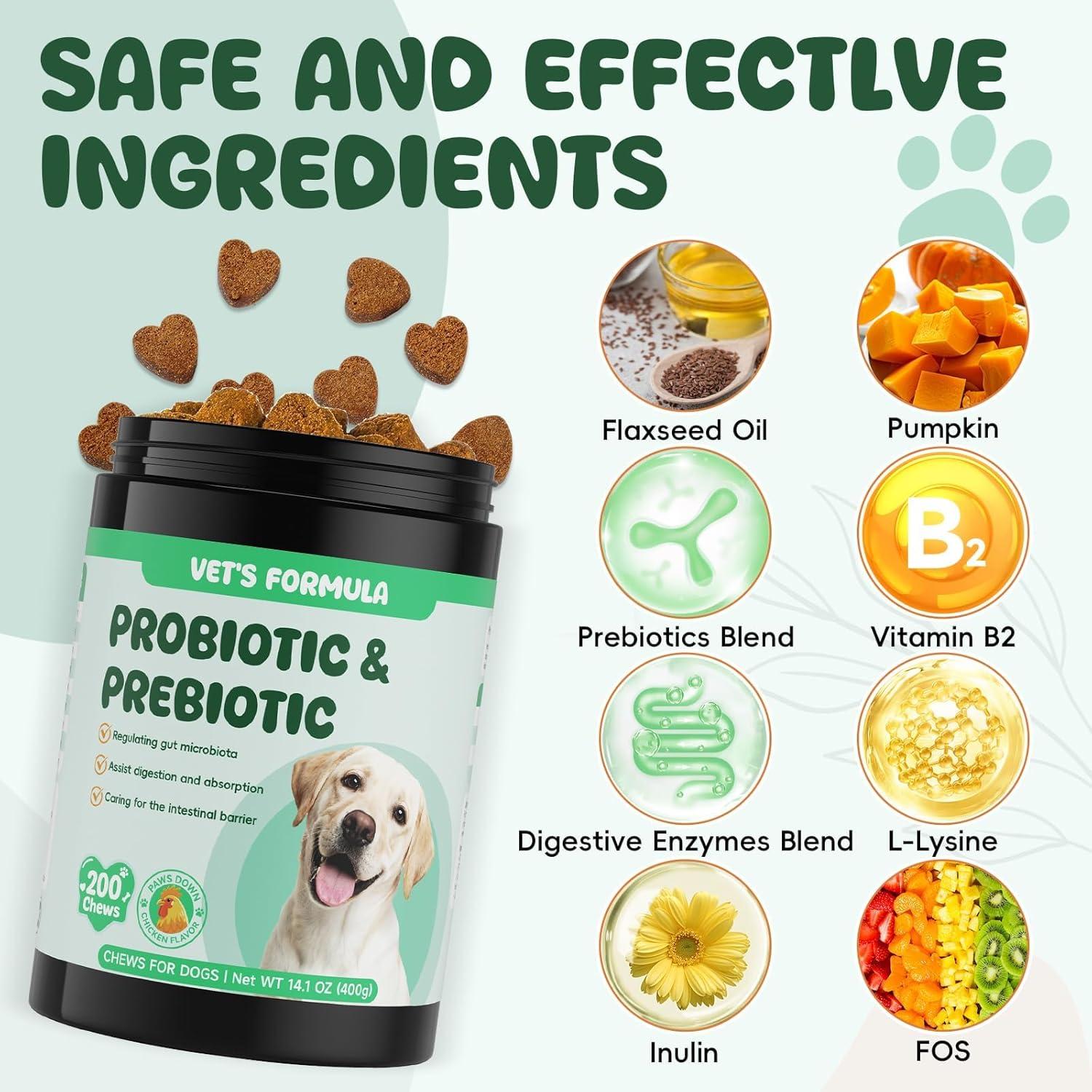 200 Masticables Probioticos para Perros LHQR - Salud Digestiva y Piel