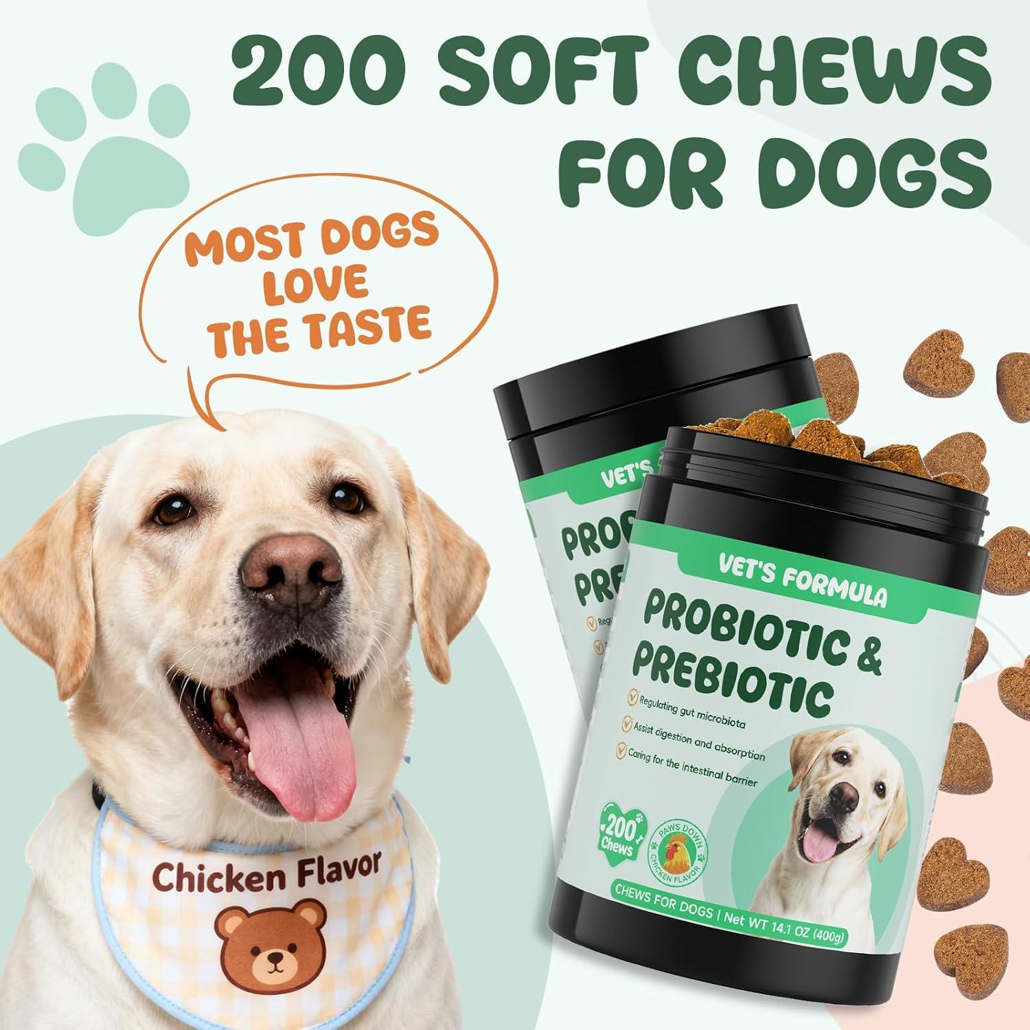 200 Masticables Probioticos para Perros LHQR - Salud Digestiva y Piel