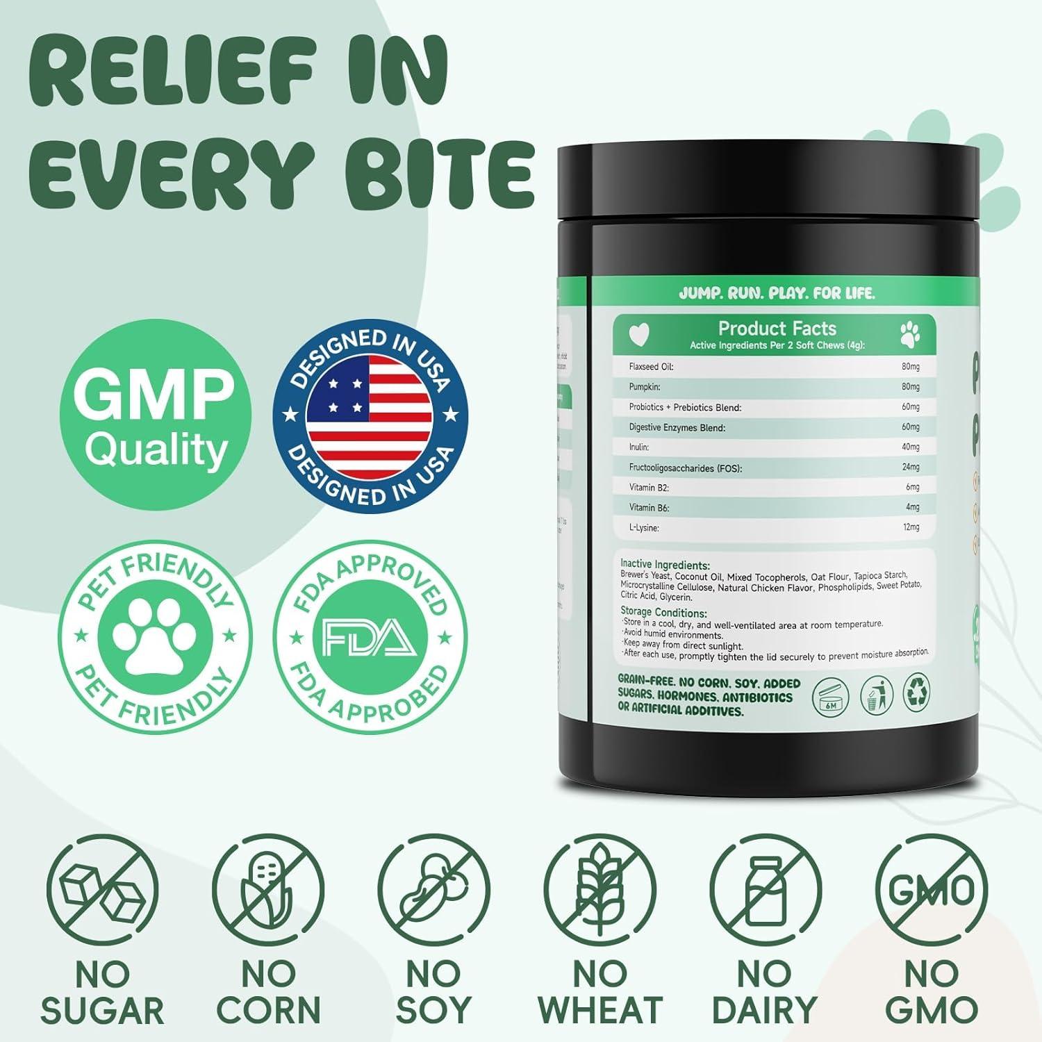 200 Masticables Probioticos para Perros LHQR - Salud Digestiva y Piel