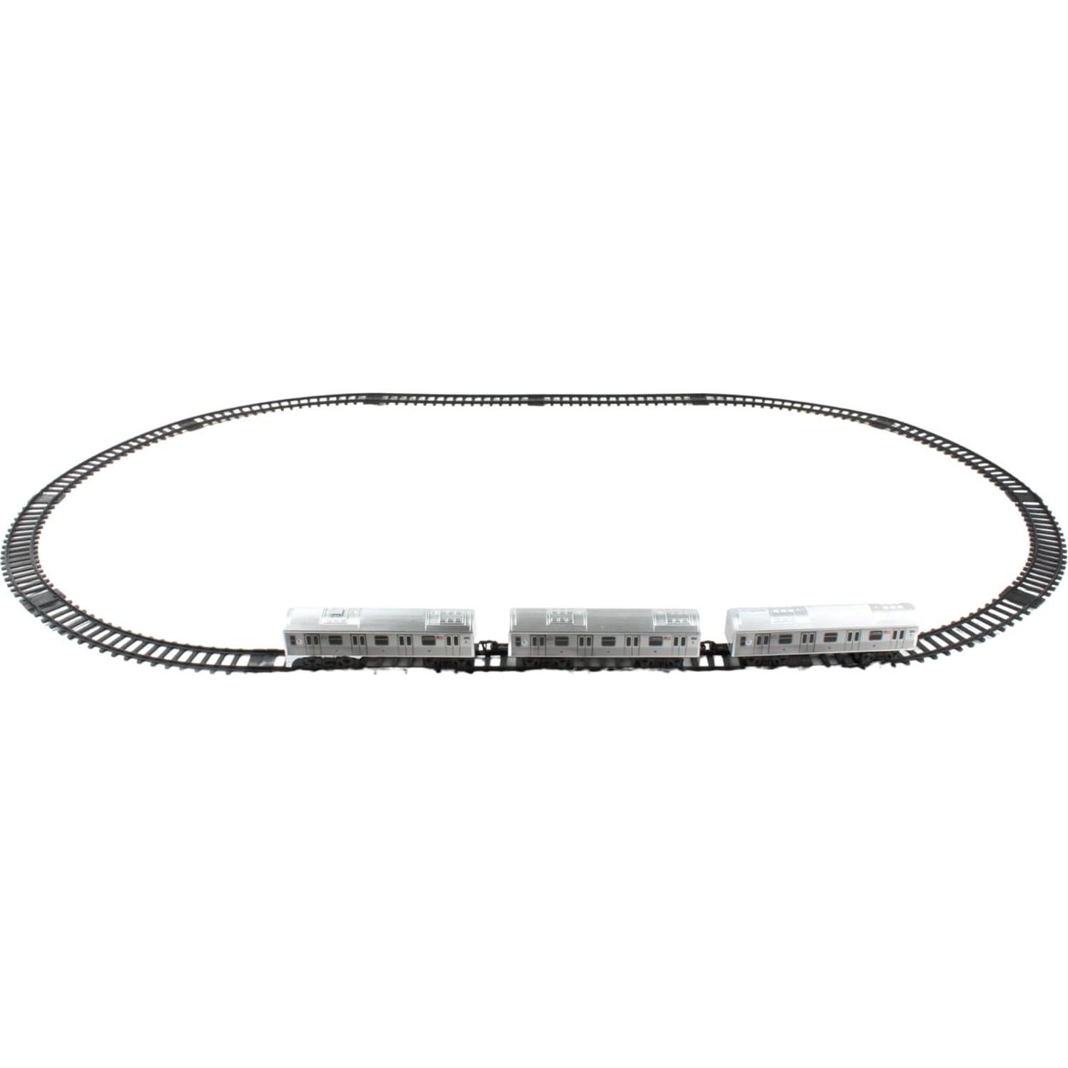 Conjunto de tren a pilas MTA Nueva York 3 piezas con vía 99x63.5cm