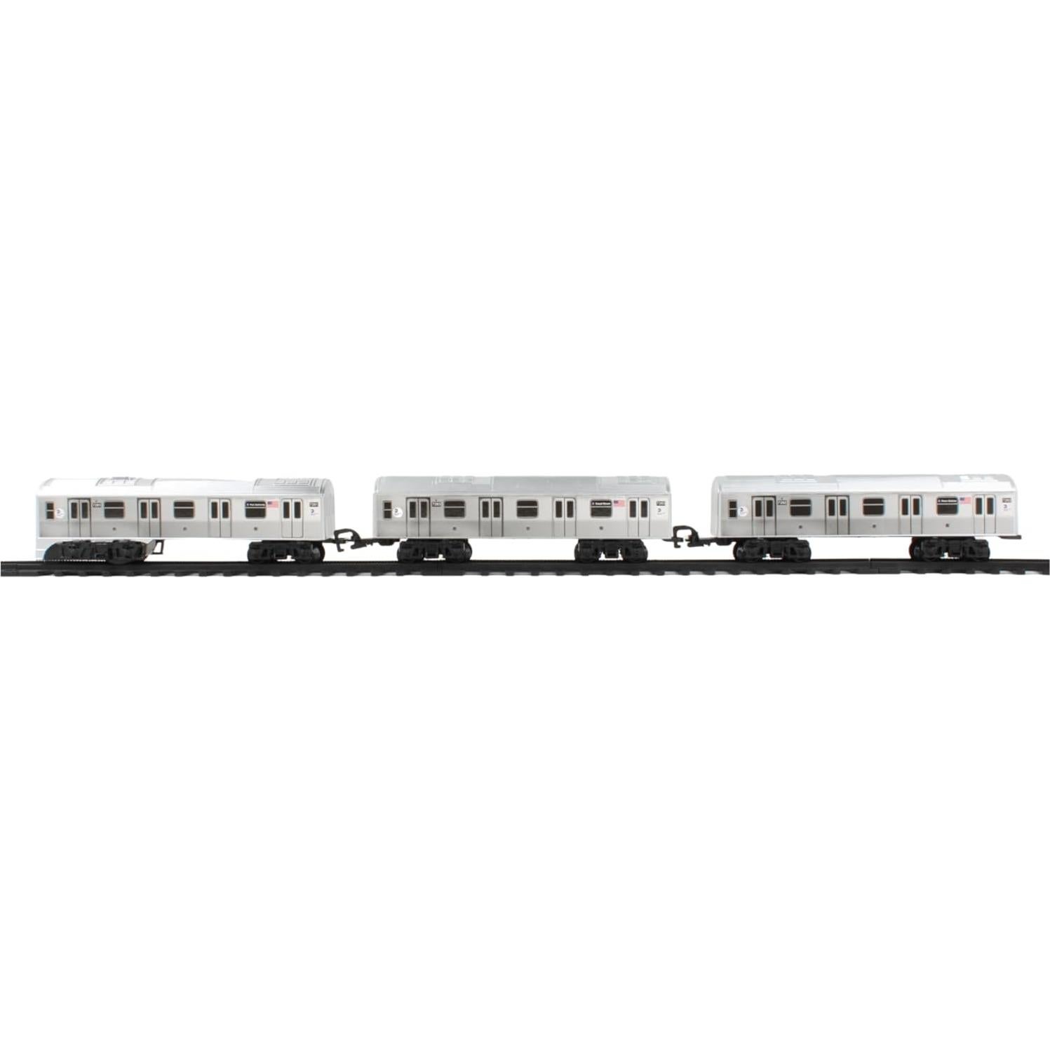 Conjunto de tren a pilas MTA Nueva York 3 piezas con vía 99x63.5cm