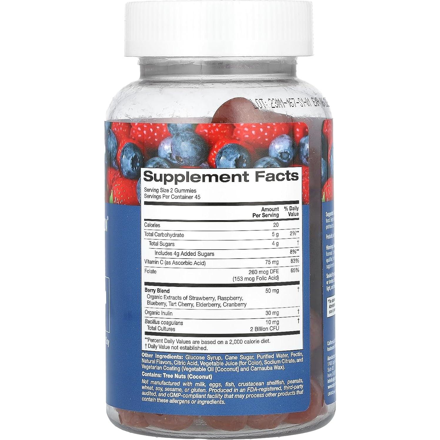 Gomas Probioticas California Gold Nutrition 90 g - Sabor Bayas