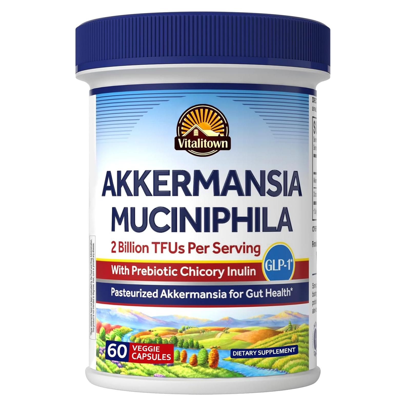 Probiotico Akkermansia Muciniphila Vitalitown 60 Cápsulas Veganas