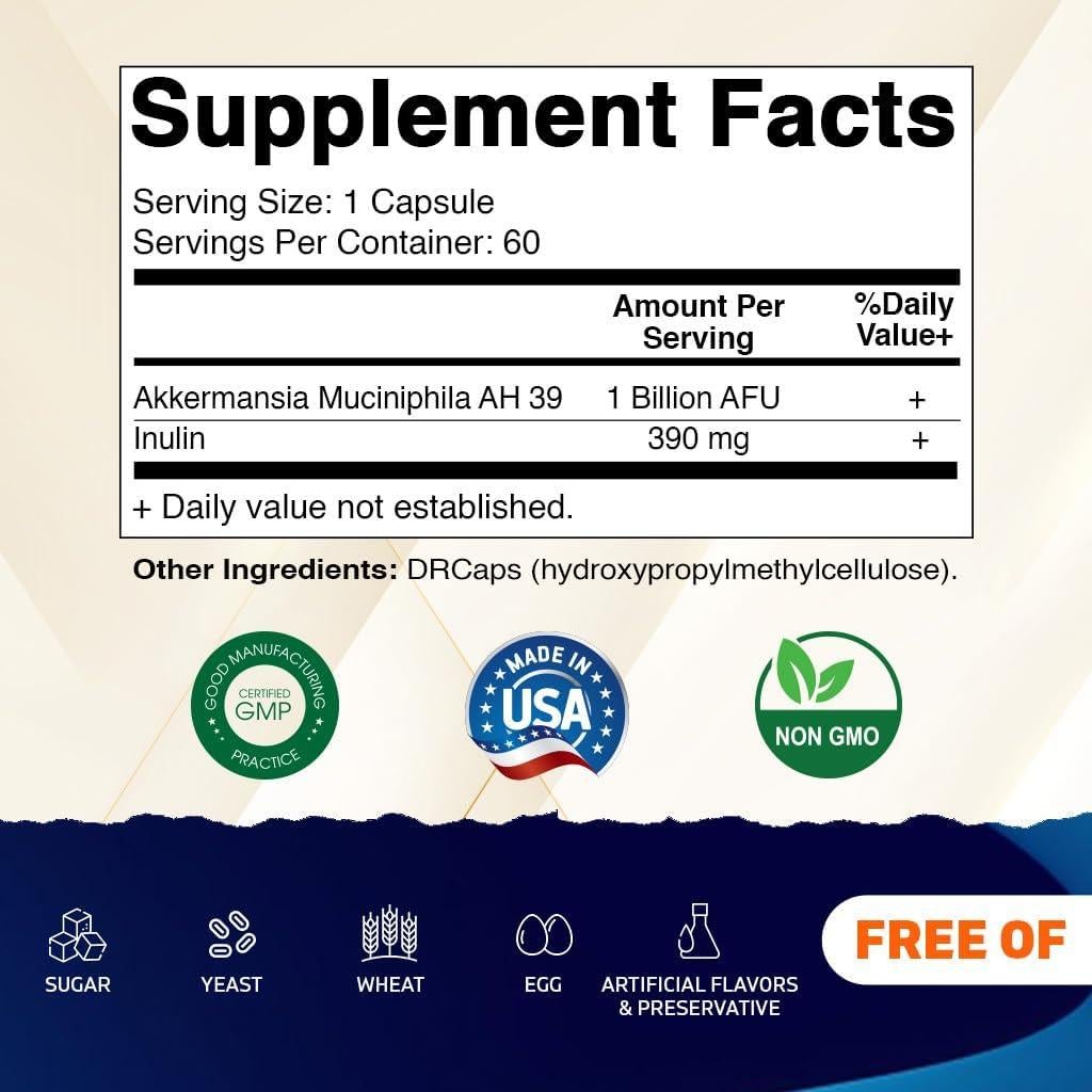 Vitamatic Akkermansia Muciniphila 60 Cápsulas Salud Intestinal