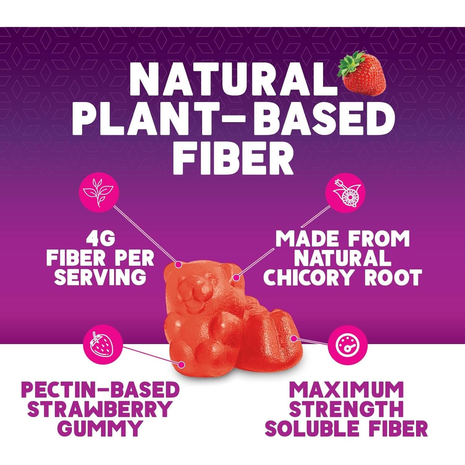 Gomitas de Fibra 4g Nature's Nutrition - Suplemento Digestivo Vegano 60 Unidades