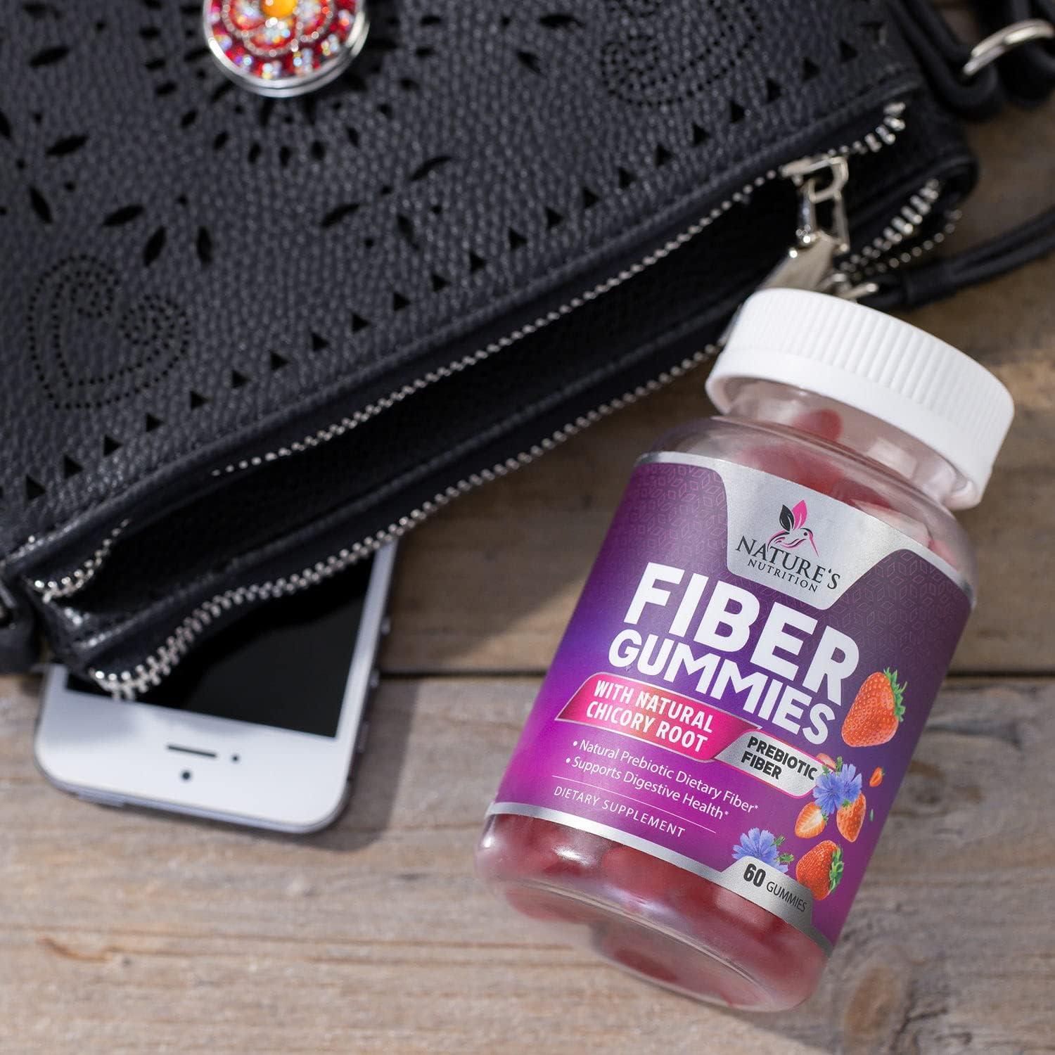 Gomitas de Fibra 4g Nature's Nutrition - Suplemento Digestivo Vegano 60 Unidades