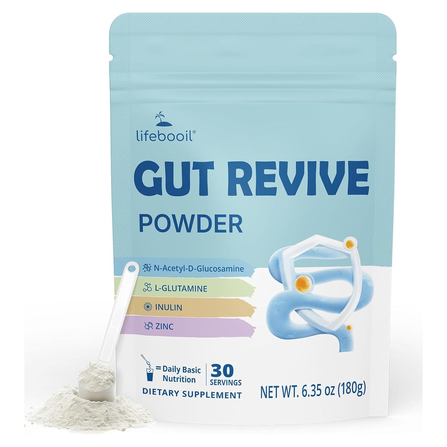 Polvo Digestivo Sin Sabor Lifebooil 180g - L-Glutamina y Prebióticos