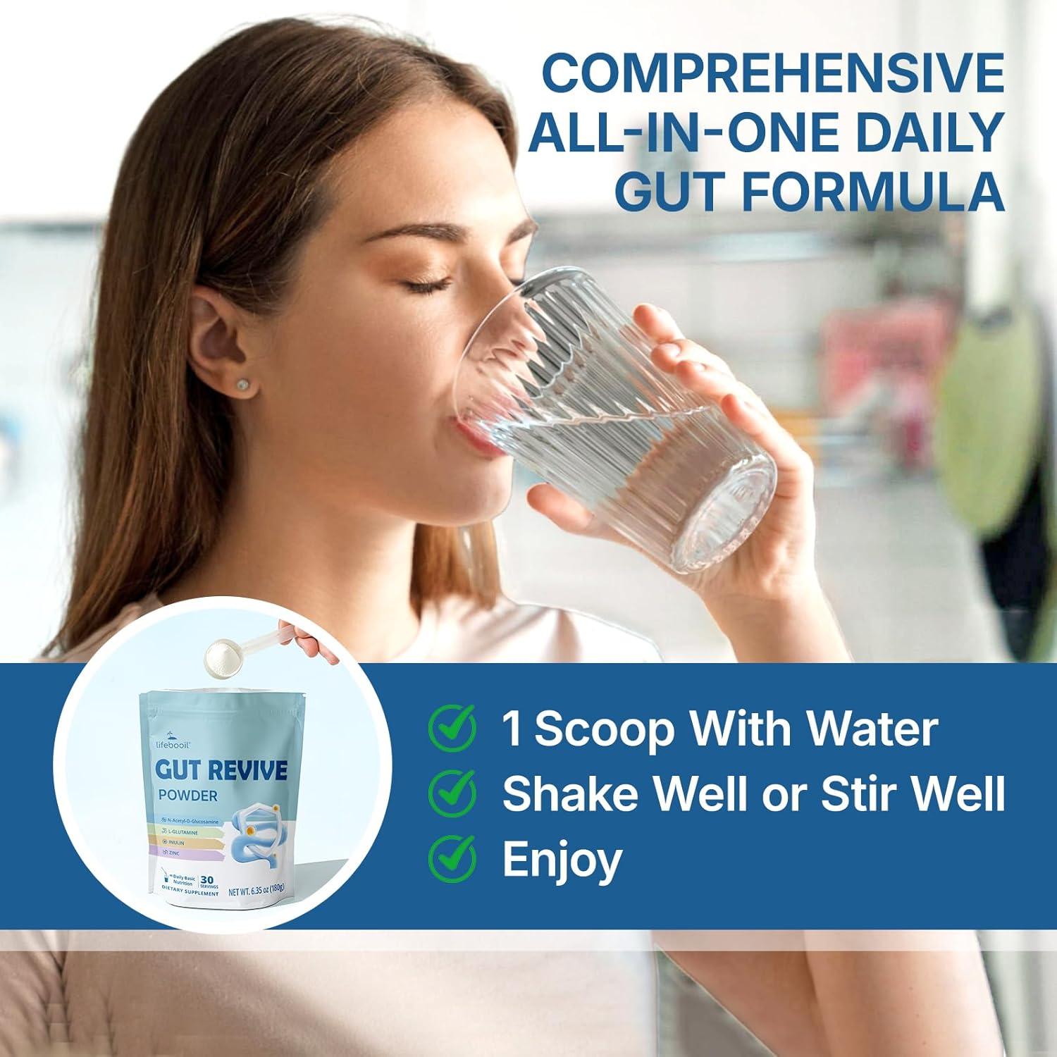 Polvo Digestivo Sin Sabor Lifebooil 180g - L-Glutamina y Prebióticos