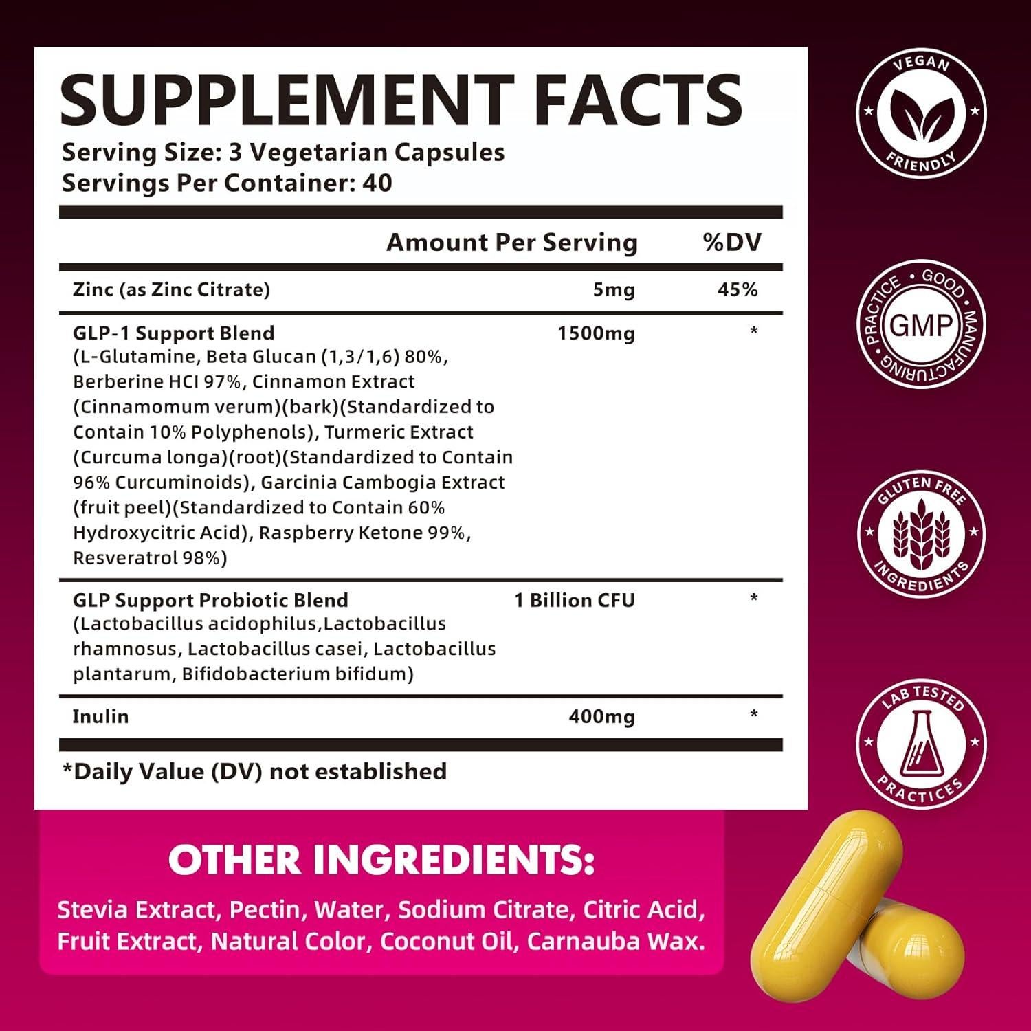 Suplemento GLP-1 Youlikee 120 Cápsulas - Acelerador Natural