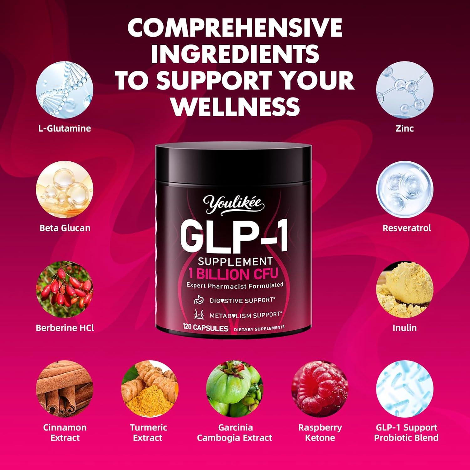 Suplemento GLP-1 Youlikee 120 Cápsulas - Acelerador Natural