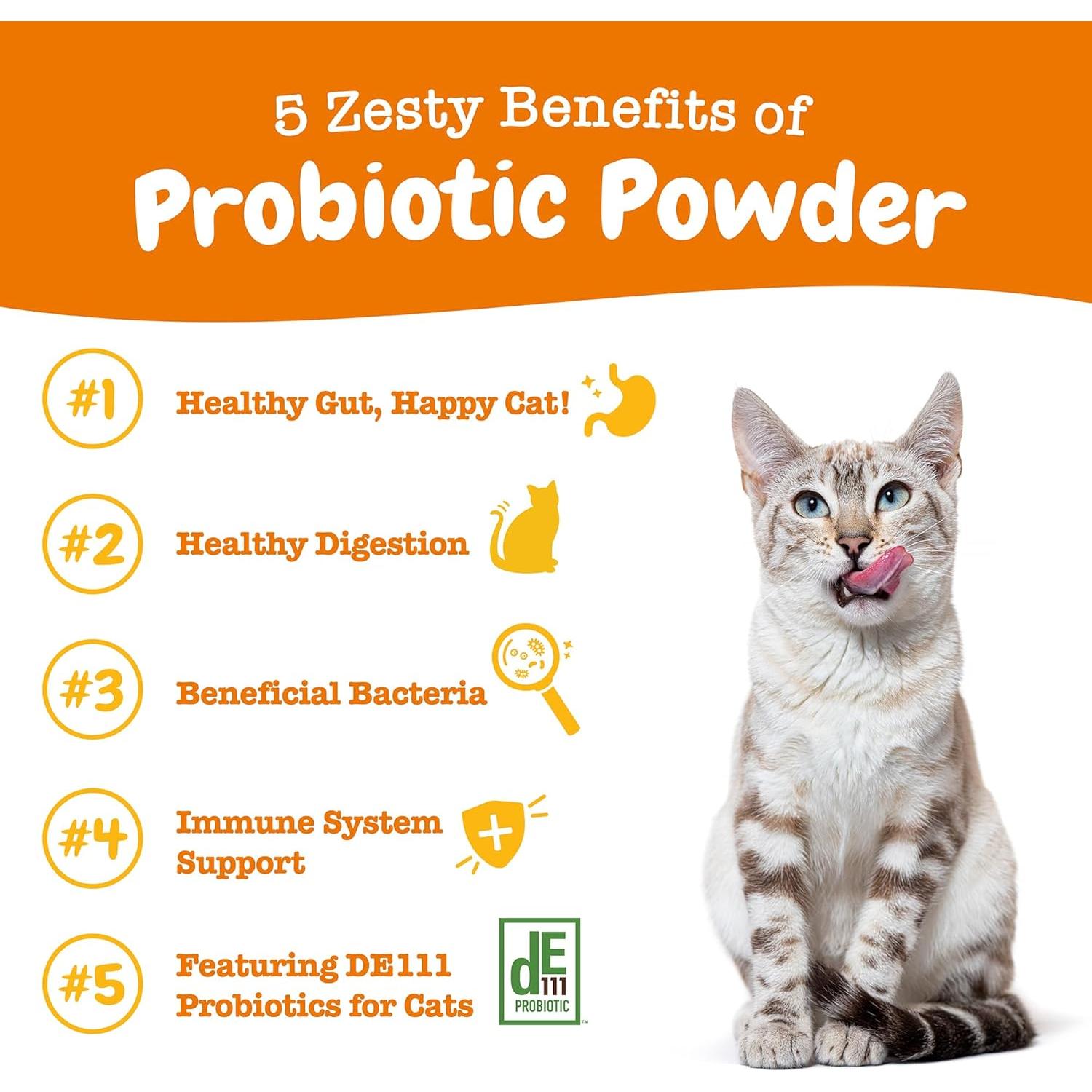Probioticos para Gatos Zesty Paws - Polvo Digestivo 30 Ct