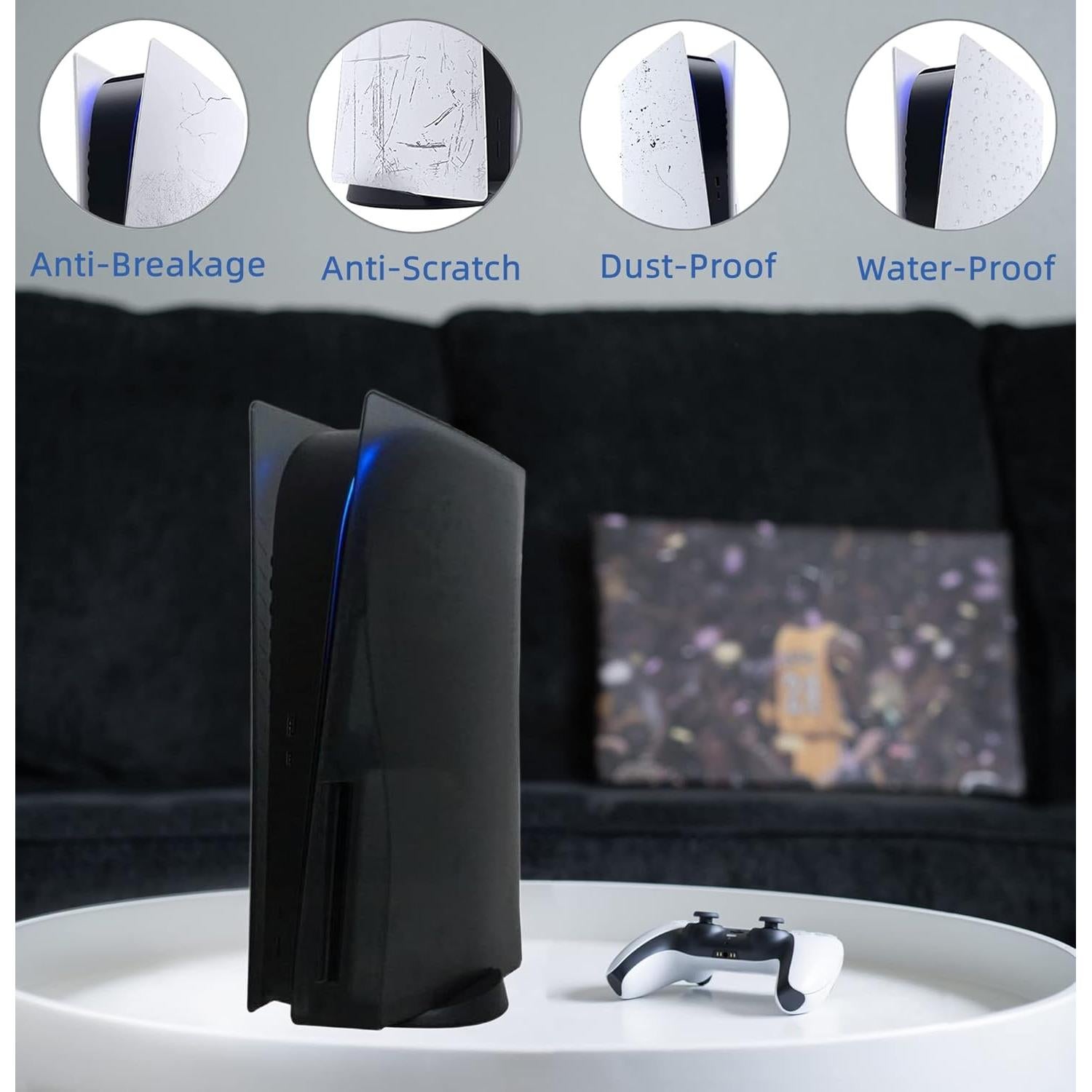 Cubiertas de Placas para Consola PS5 VLANMON Negro Mate