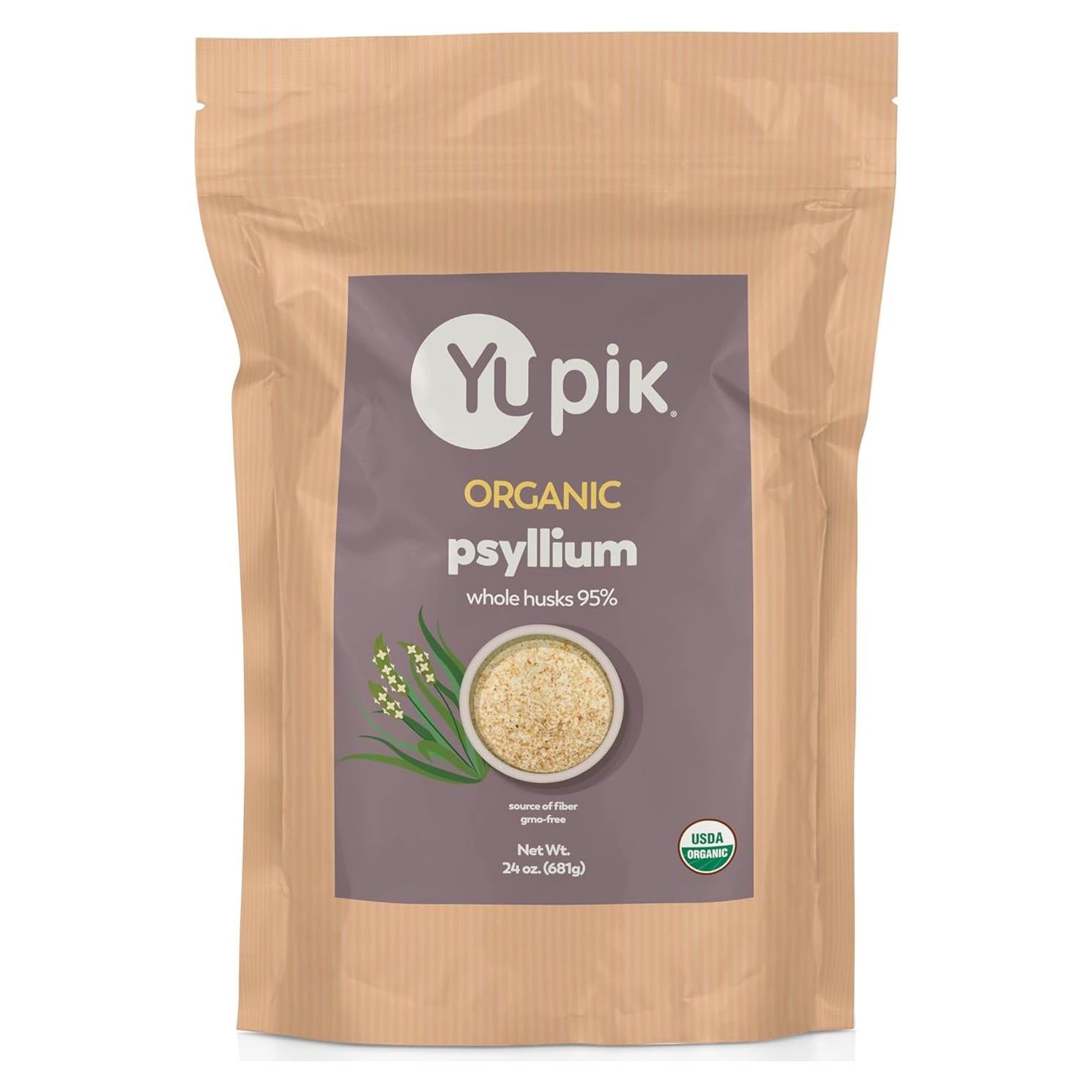Psyllium Orgánico Yupik 680 g - Fibra Soluble, Sin Gluten