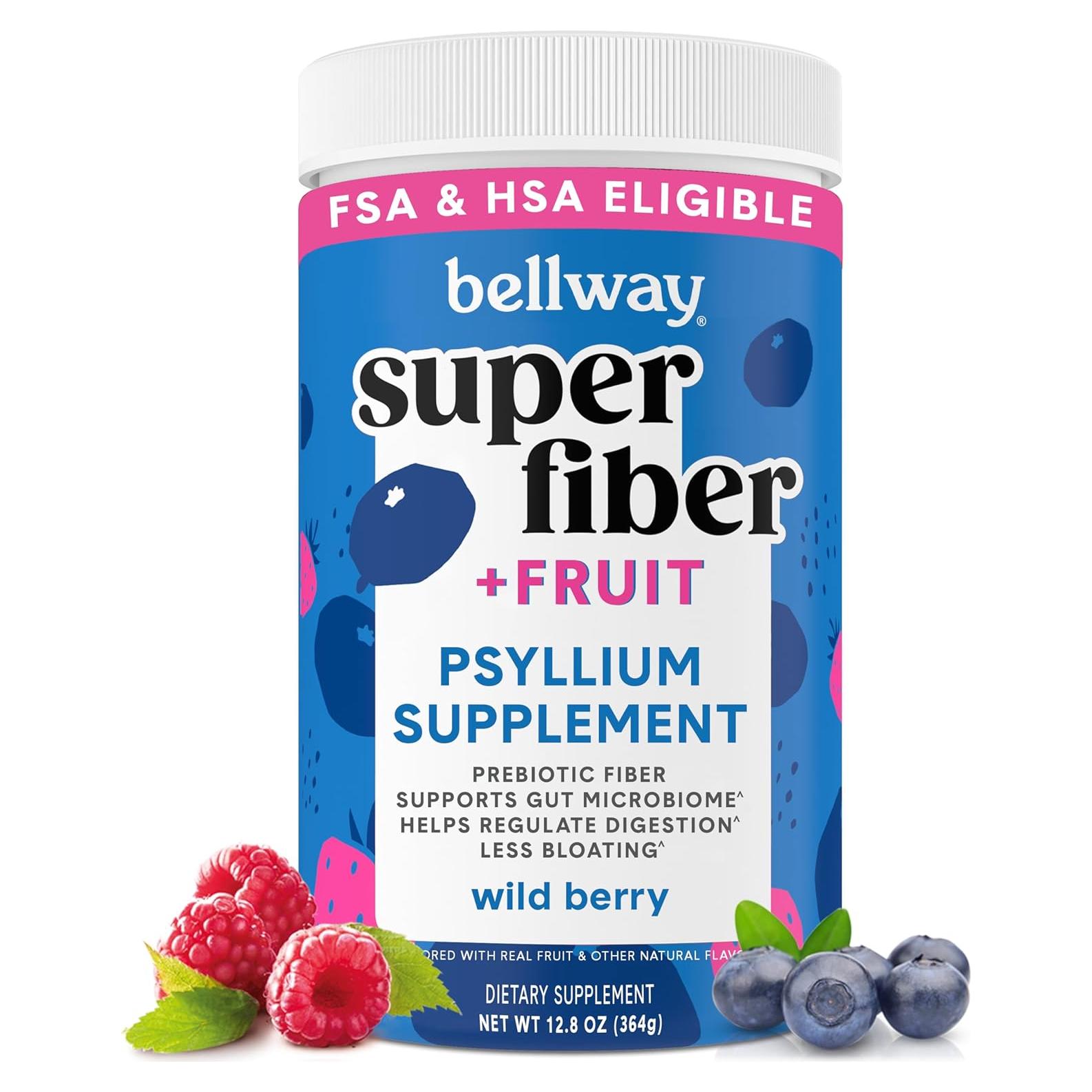 Polvo de Fibra Super Bellway Fruta Silvestre 50 Porciones