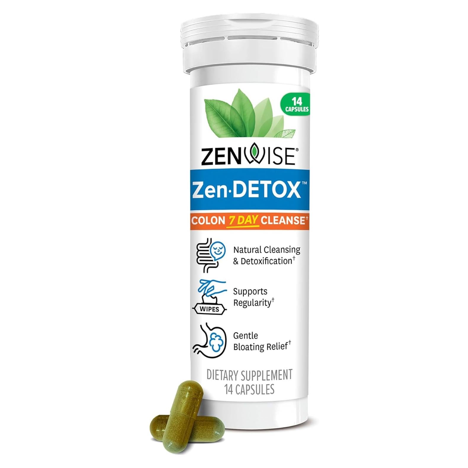 Limpieza de Colon Zenwise Health 7 Días - 14 Cápsulas Detox