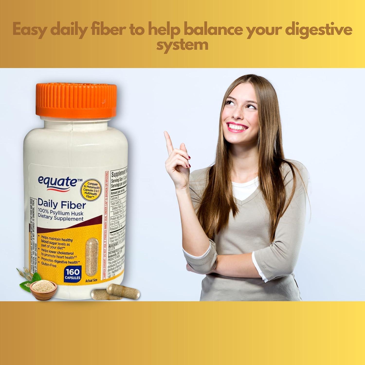 Cápsulas de Psyllium 160ct - Suplemento Digestivo FUSION