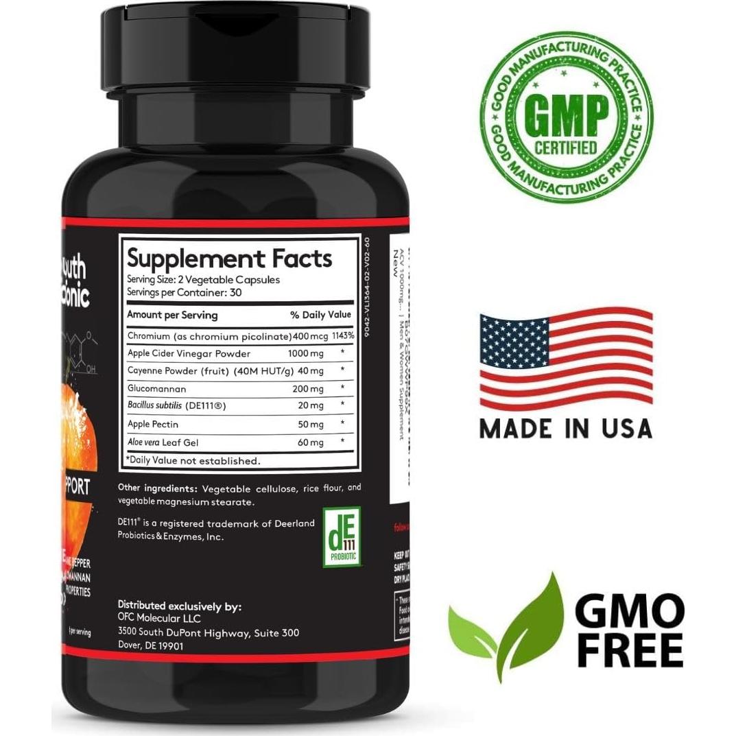 Suplemento para Manejo de Peso Youth & Tonic 60 Cápsulas