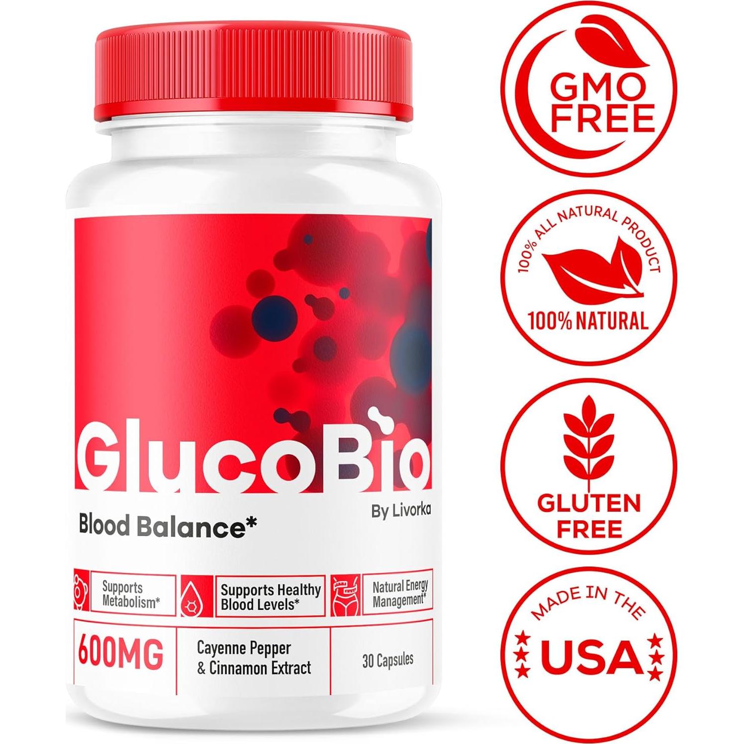 Cápsulas GlucoBio - Suplemento de Soporte 30 Unidades