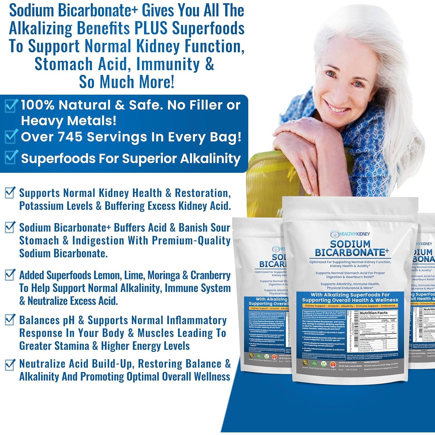 Polvo de Fibra de Acacia Avanzada 1.13 kg + Bicarbonato Orgánico 0.45 kg