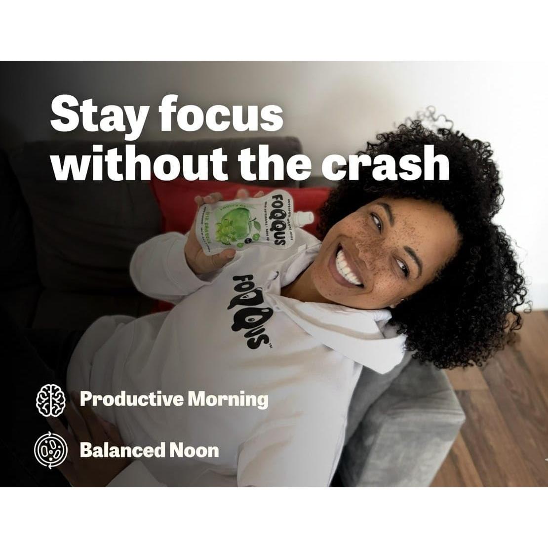 Gelatina Konjac FOQQUS de Uva Verde y Manzana - 10 Bolsitas